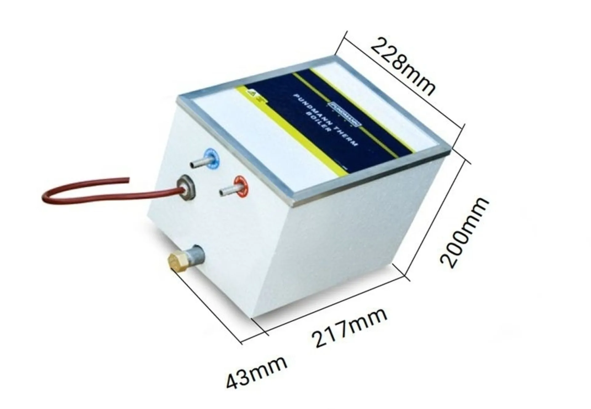 Pundmann Warmwasserboiler Therm Boiler 3 Liter - Niederdruckboiler zur Warmwassererwärmung über 12 Volt Bordnetz