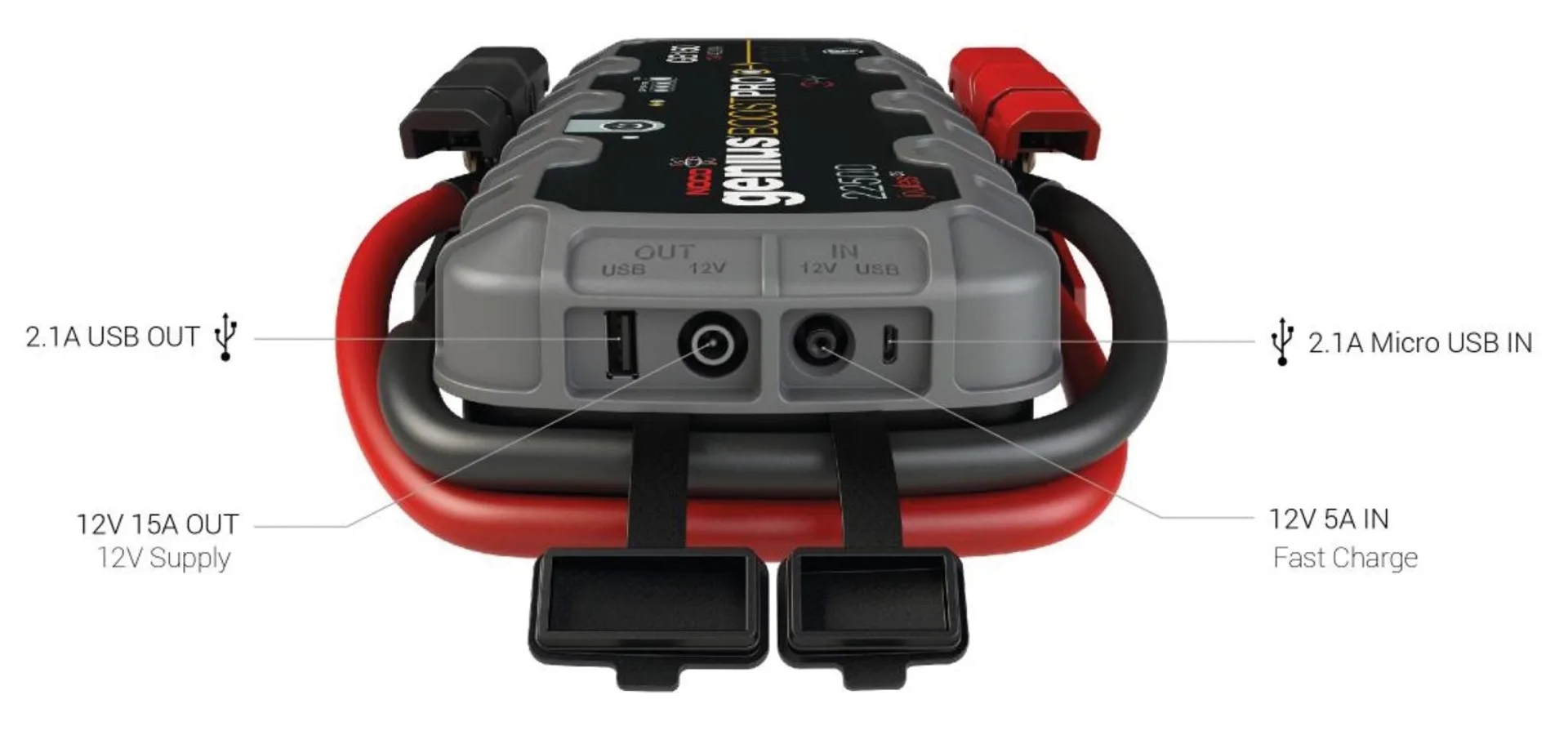 Noco - Boost Pro 12 V 3’000 A, mit 12 V 15 A Ausgang und USB-C 315 x 185 x 69 mm, IP65