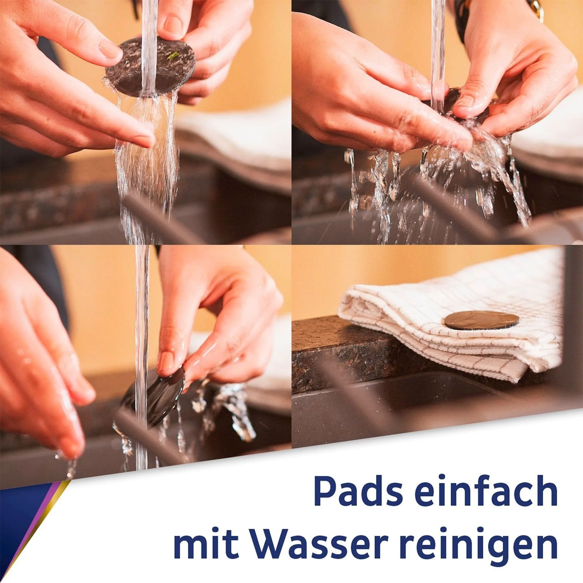 silwy® Pads magnétiques 5 cm set de 4 pièces noir