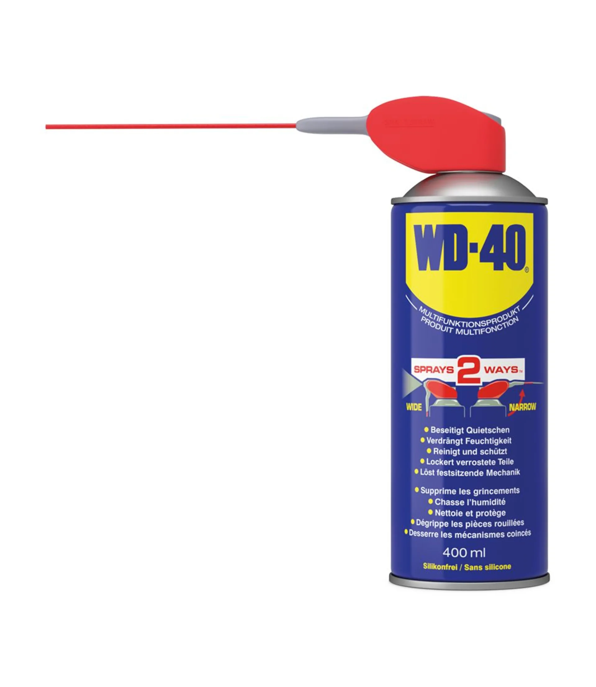 WD-40 Smart Straw Multifunktionsöl 400 ml mit Doppelsprühsystem (Smart Straw)