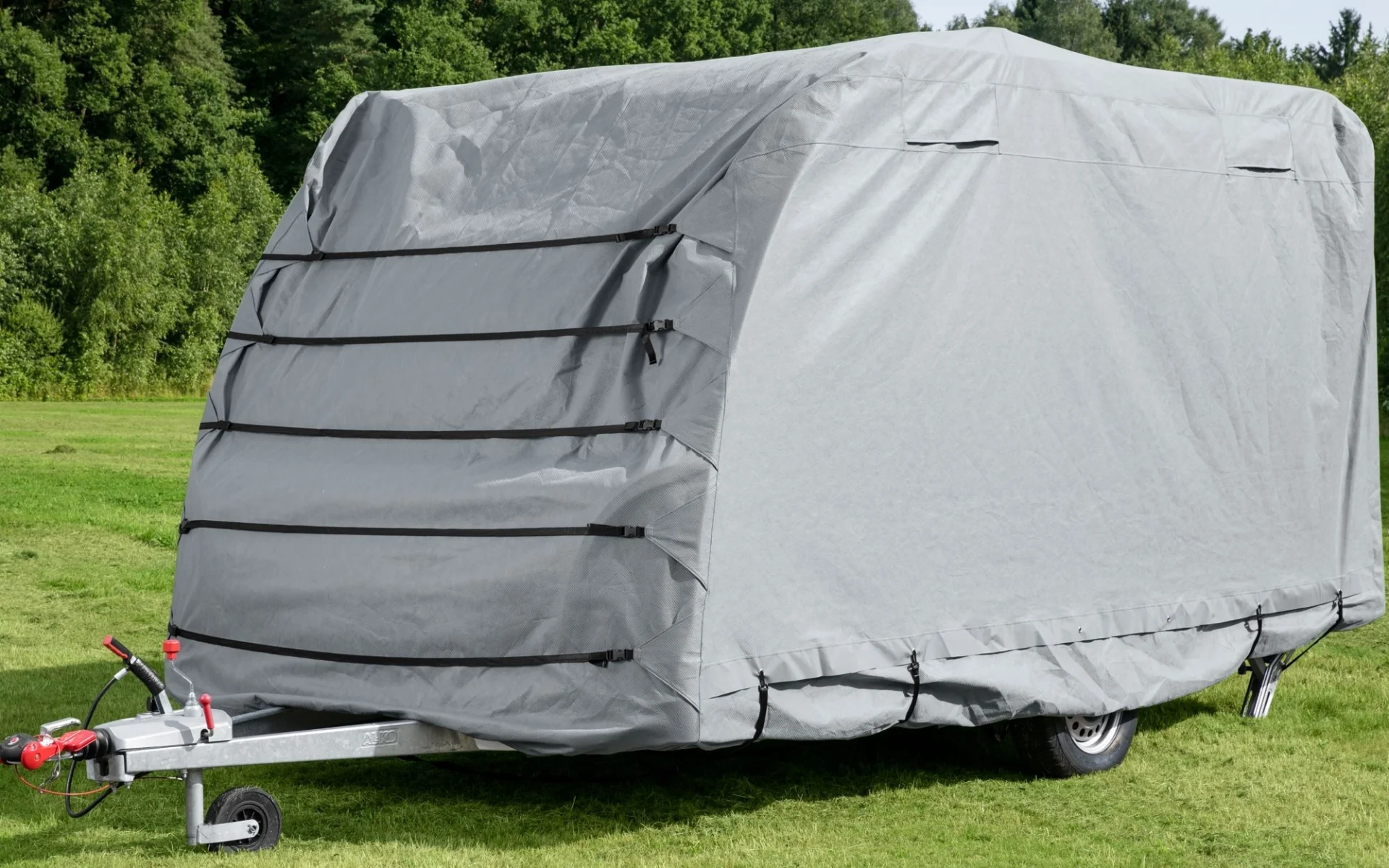 Housse de protection pour caravane Berger avec matériel de haubanage 4,3 x 2,5 x 2,2 m