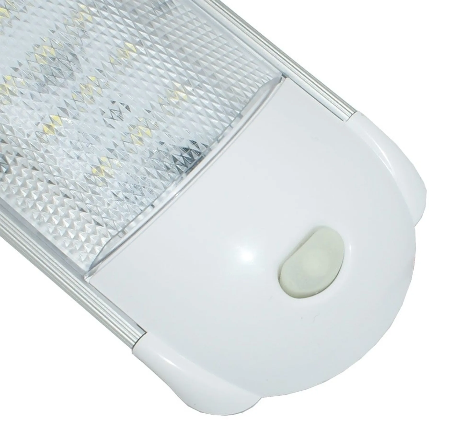 LED-Innenleuchte mit 60 SMD-LEDs 12/24V 380x70x15mm, mit Schalter (fluoreszierend)