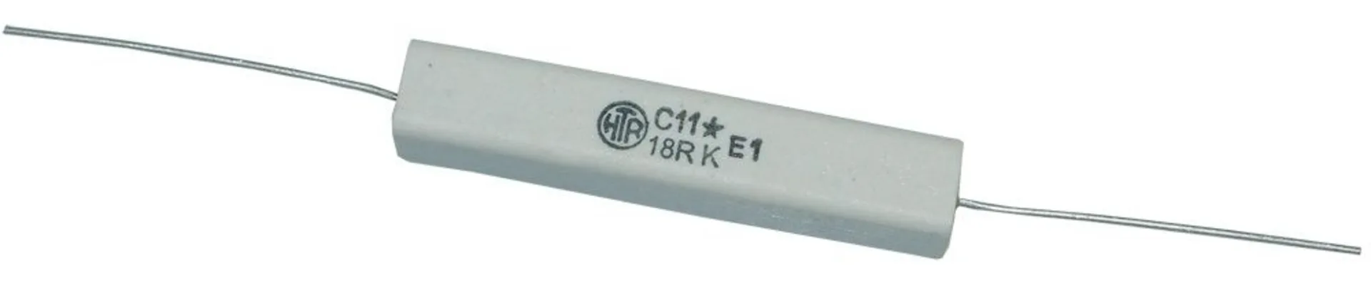 Drahtwiderstand für 12V 10W 11W 18 Ohm, 50x9x9mm