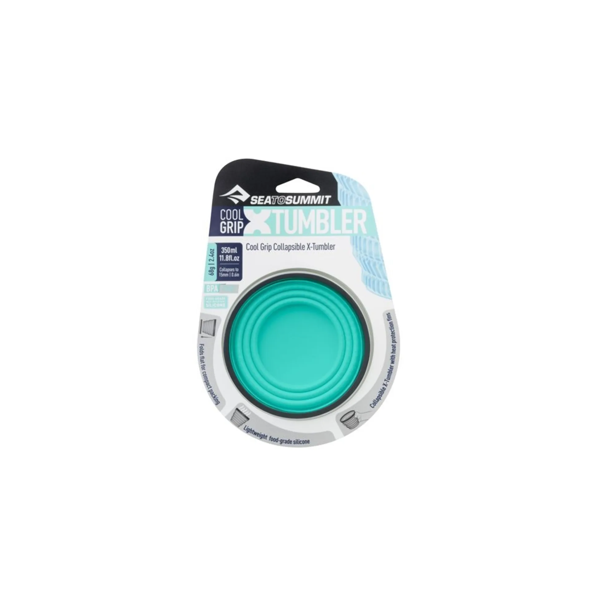 Sea to Summit X-Tumbler Cool Grip faltbarer Becher 350ml türkis