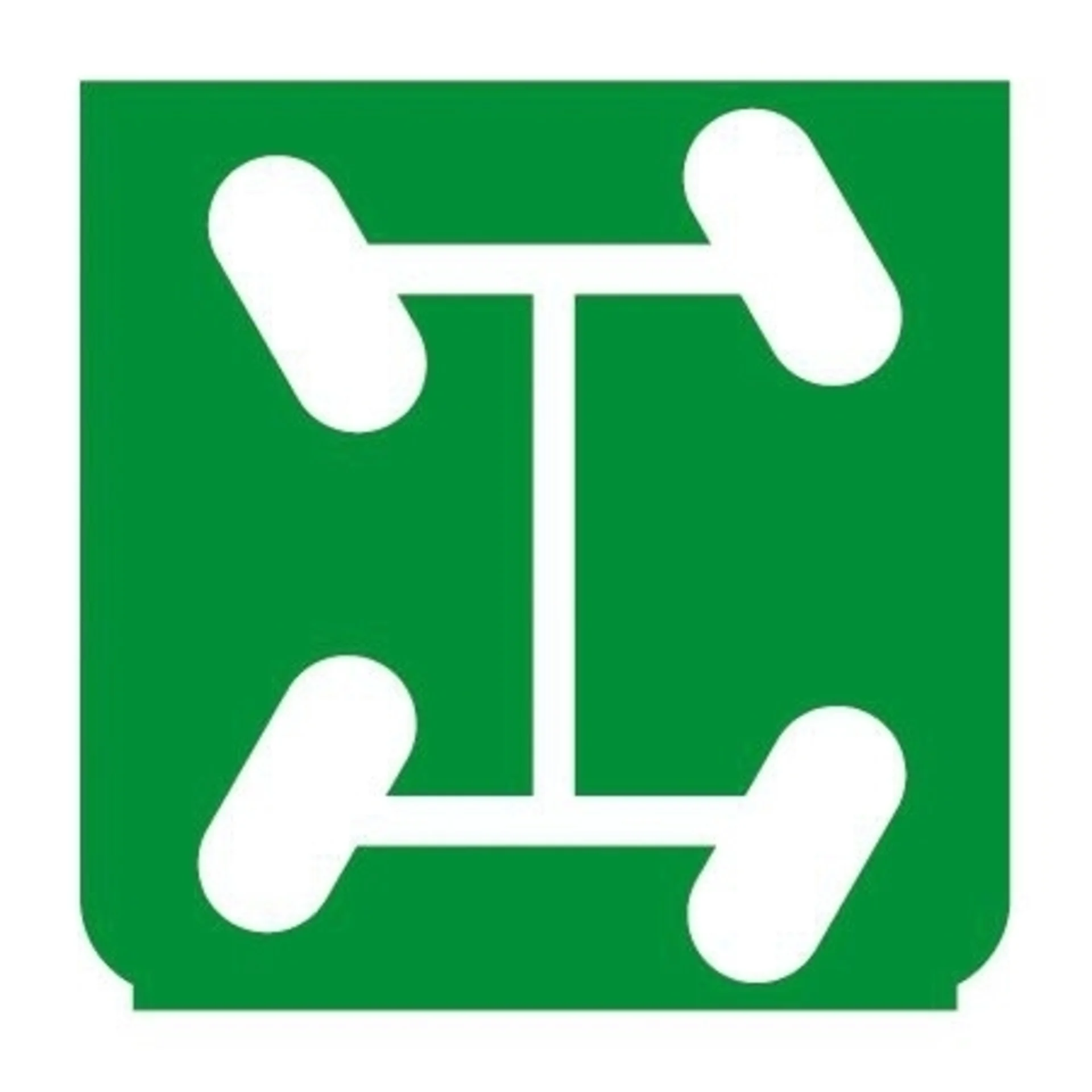 Emblème - quatre roues directrices L vert