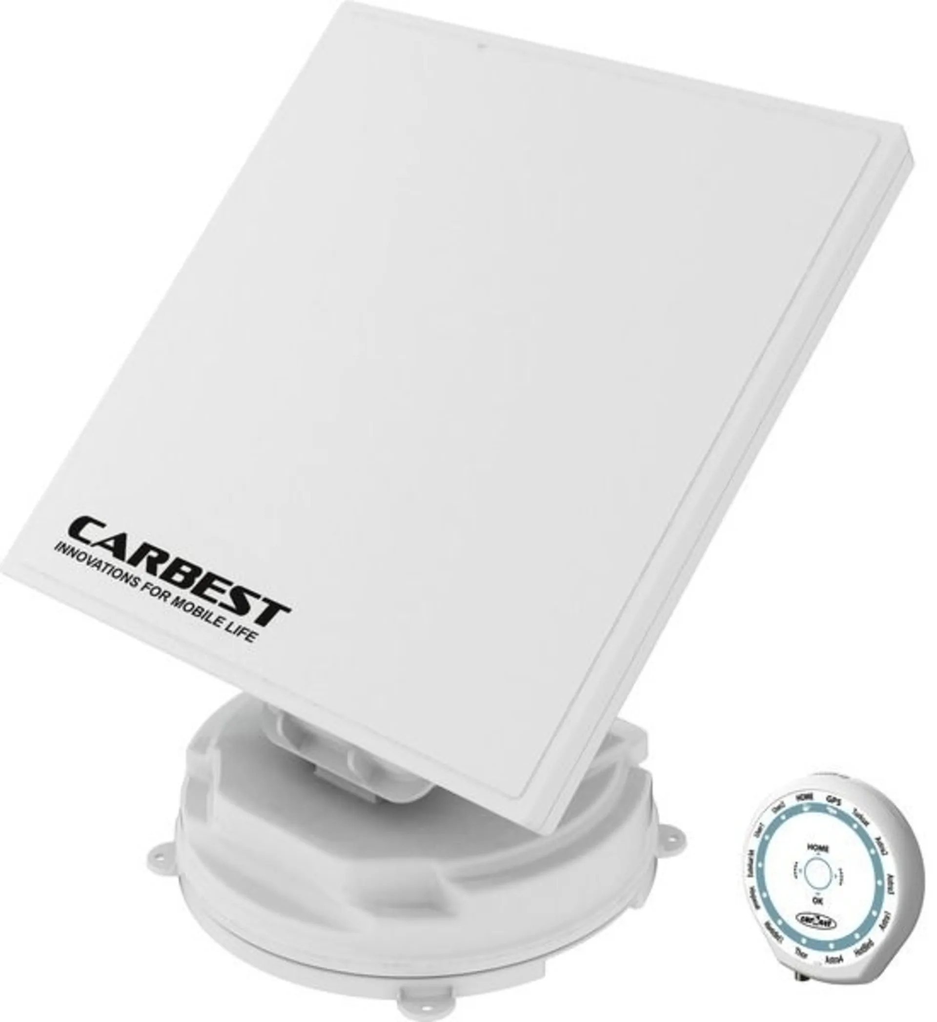 Vollautomatische Sat-Flachantenne Carbest Snipe Pro Max mit Auto-Skew und 10 vorprogrammierten Satelliten