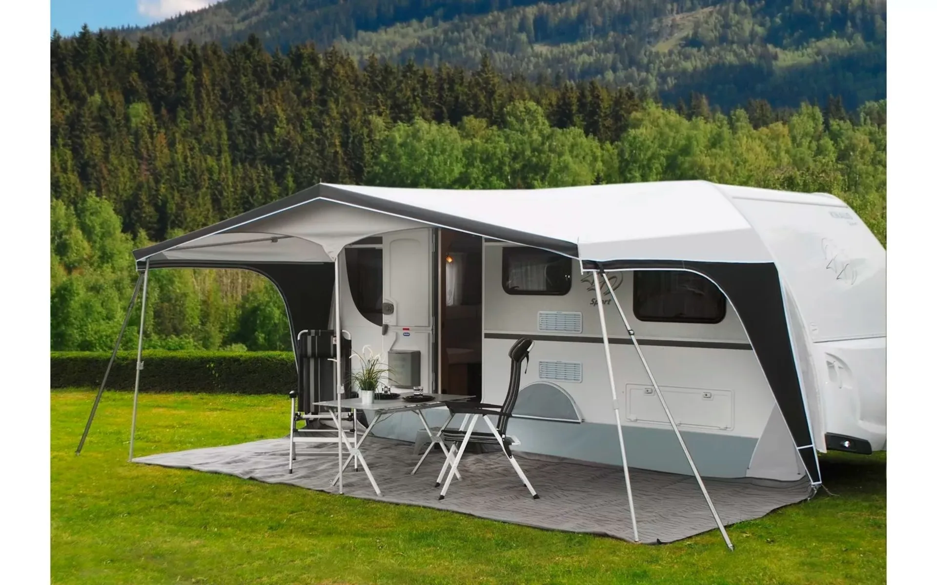 Auvent Walker Pioneer 240 All Season avec armature en fibre de verre, taille 945, circonférence 930 - 960 cm Auvent Walker Pioneer 240 All Season avec armature en fibre de verre, taille 945, circonférence 930 - 960 cm