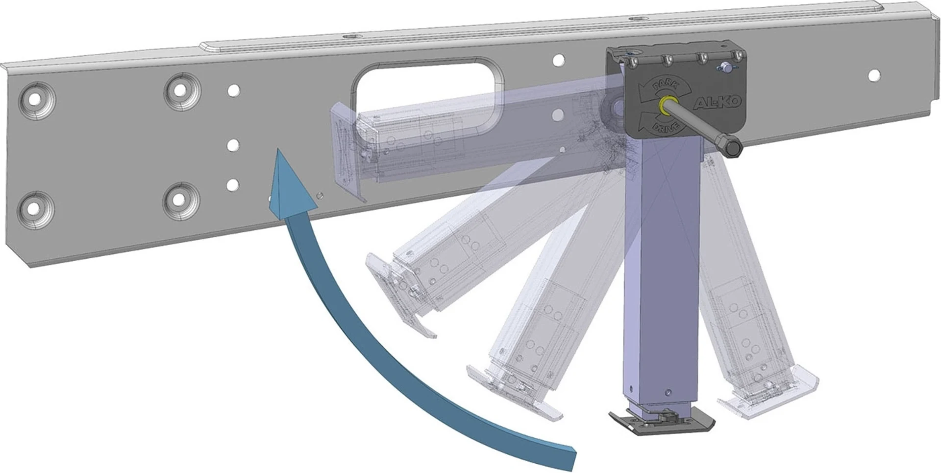 AL-KO ClickFix support de levage mécanique 420 - 624 mm