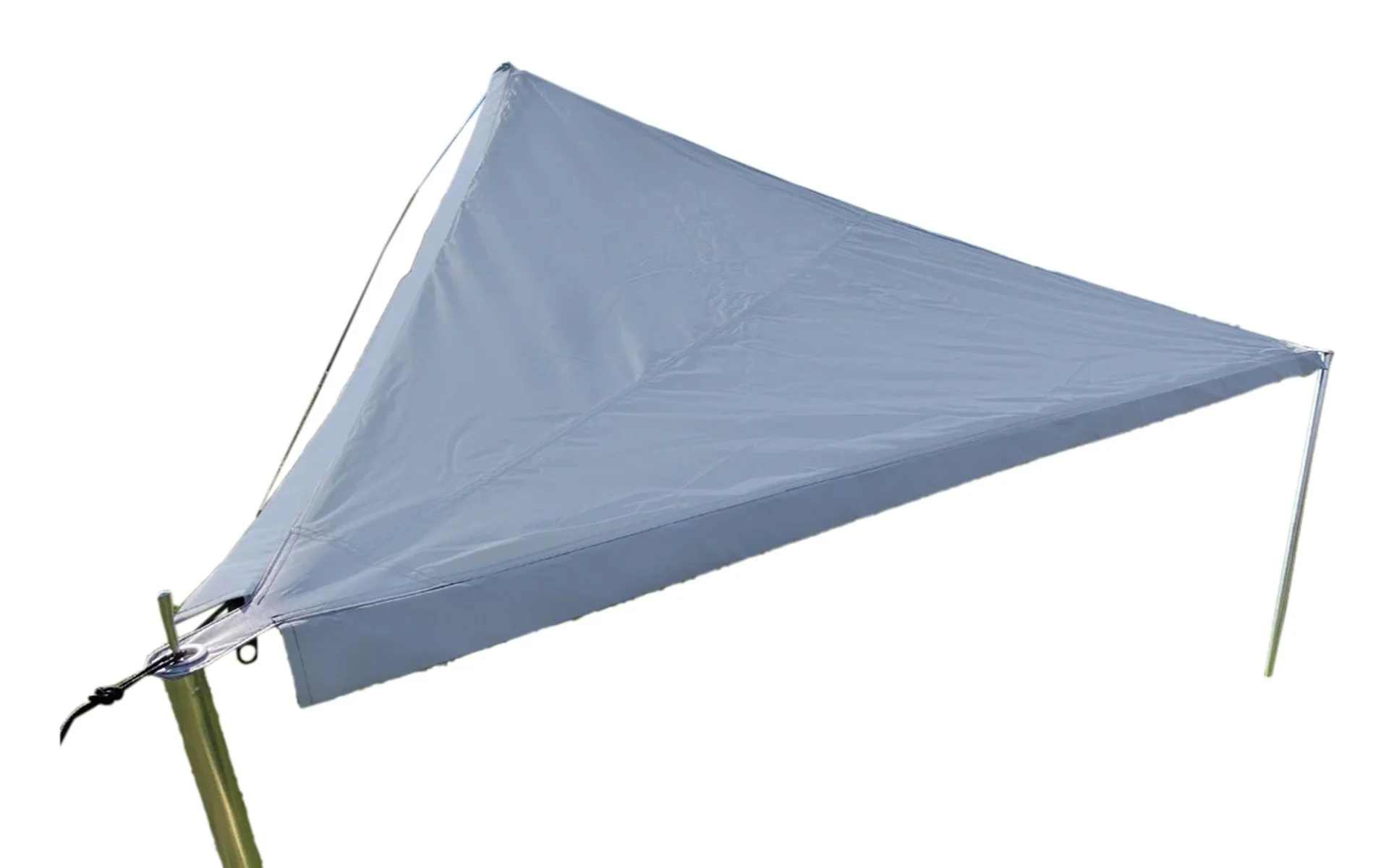 Bent Sonnensegel Zip-Protect Canvas Single mit Reißverschluss-Abdeckklappen grau
