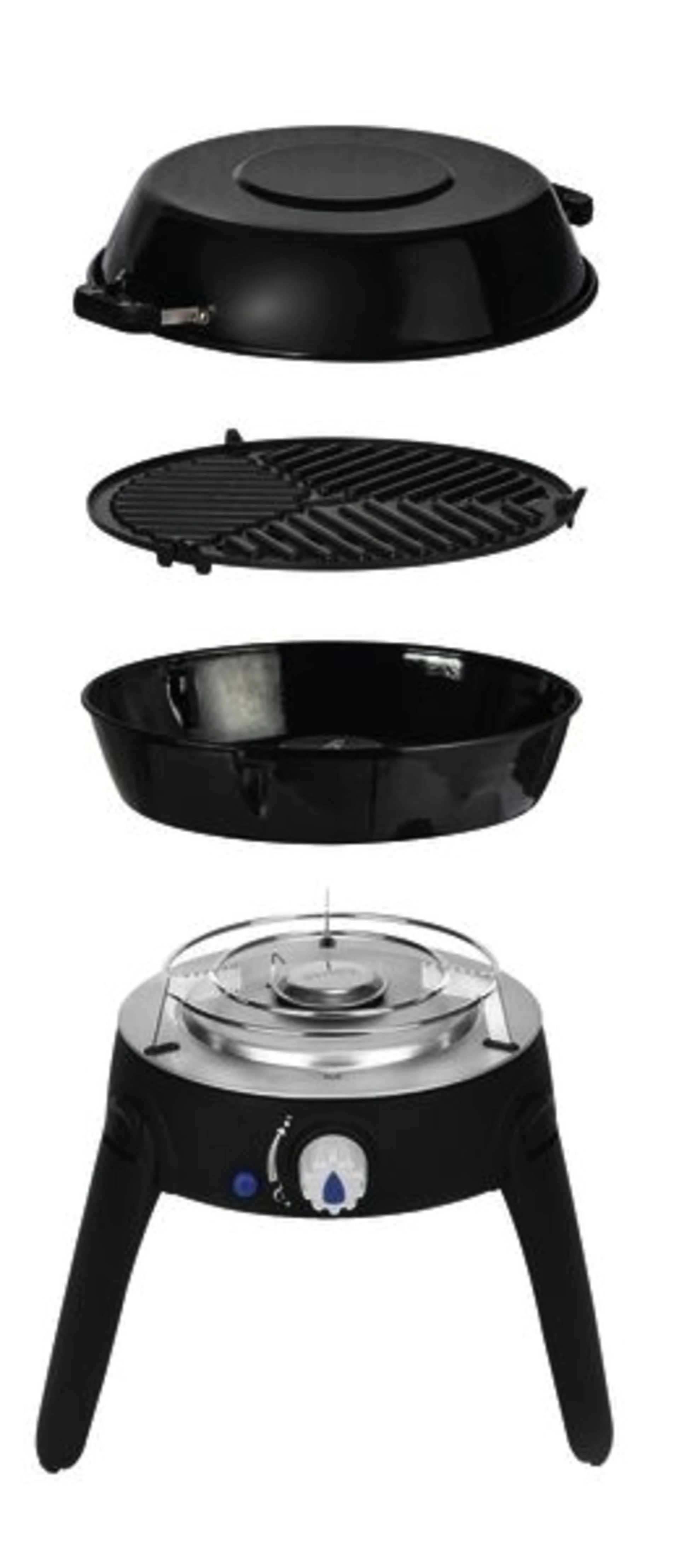 Barbecue à gaz Safari Chef 2 BBQ/WOK, 30mbar, Ø30cm, Pie