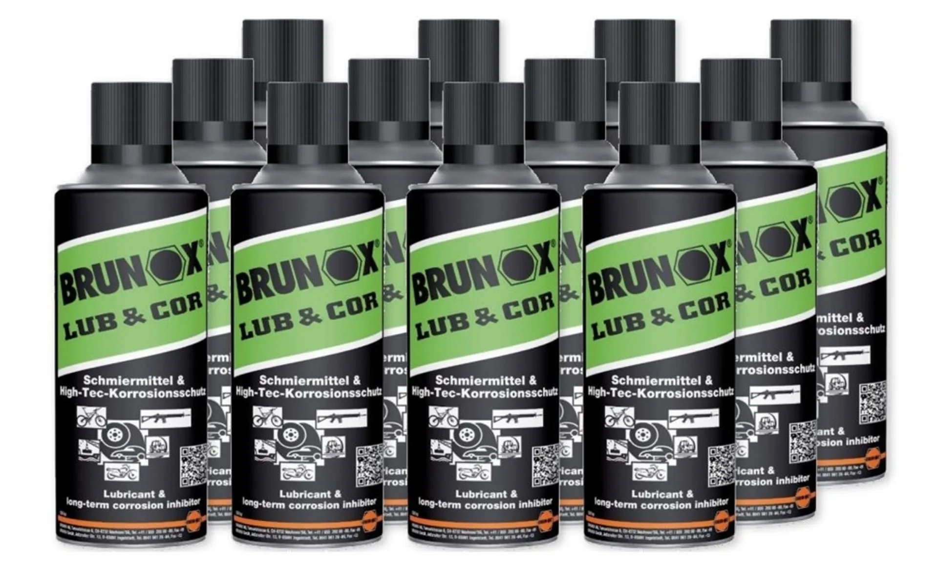 Brunox Lub+Cor (12 Stk.) Schmierung / Korrosionsschutz 400 ml