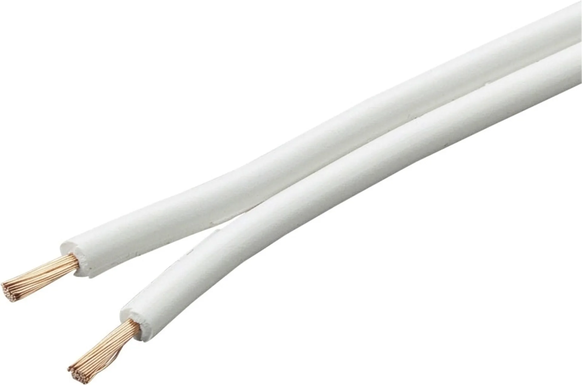 Câble jumelé flexible blanc 0,75 mm² longueur 5 m