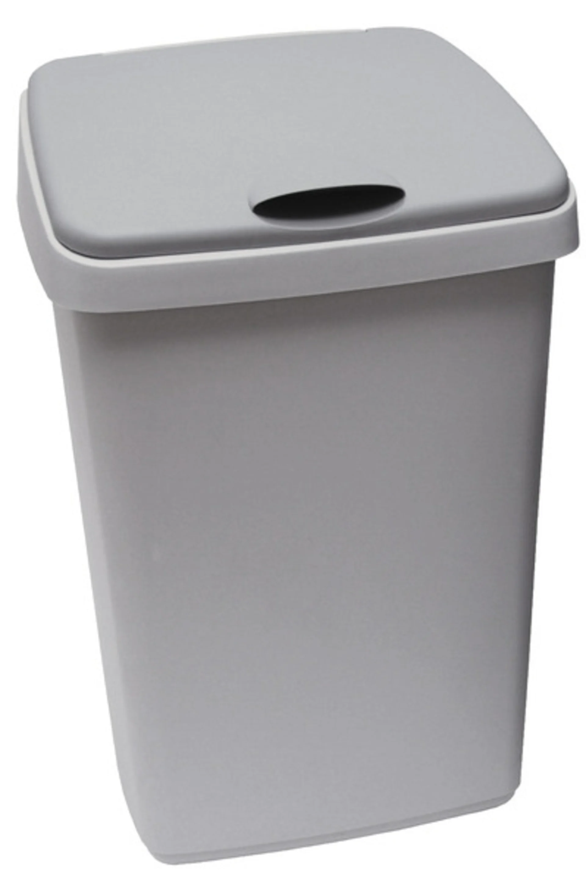 Poubelle de camping avec couvercle rabattable, 25 litres, grise