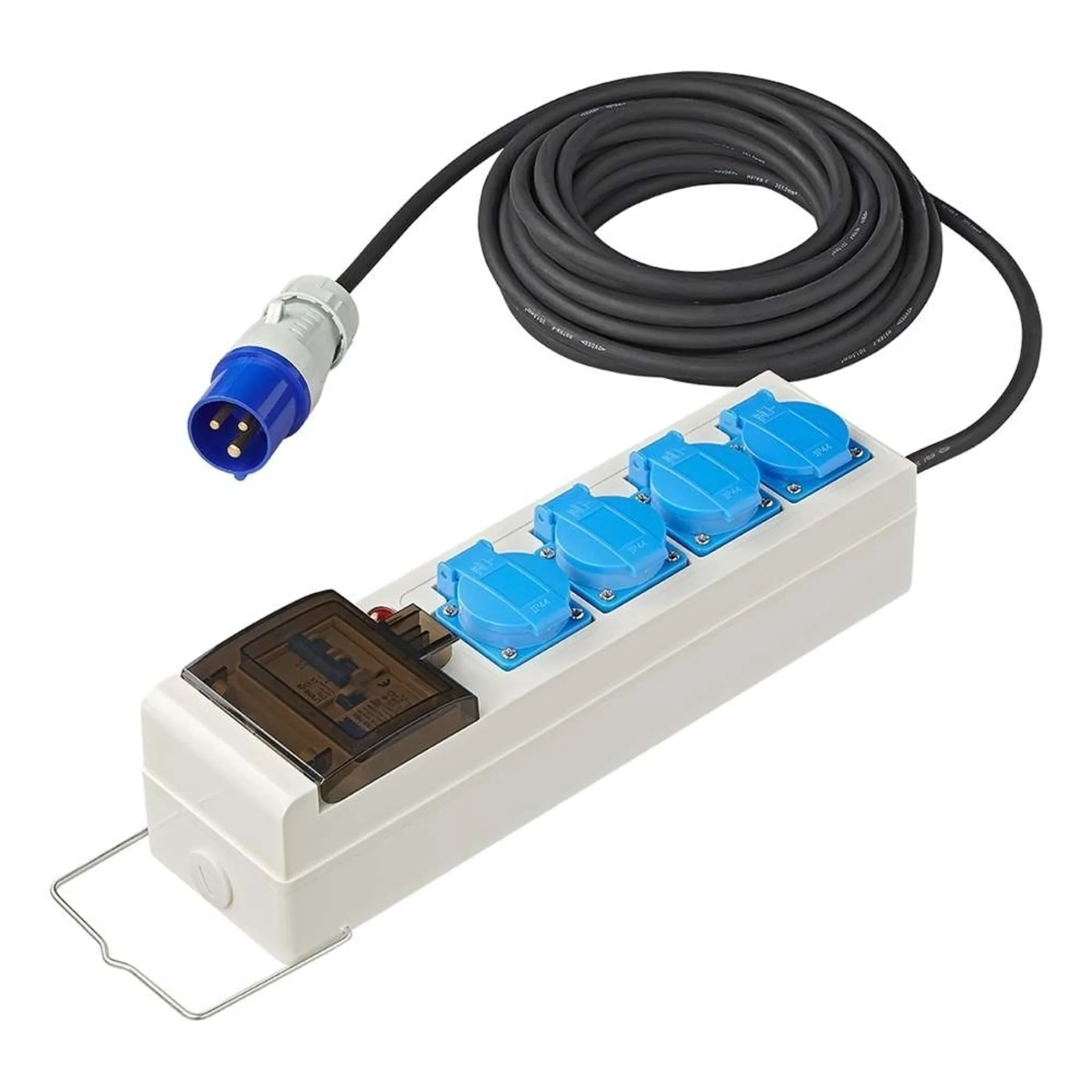 PAT Zelt- und Faltwagen Steckdose 10 Meter 3 x 2,5mm² inkl. 2 x USB