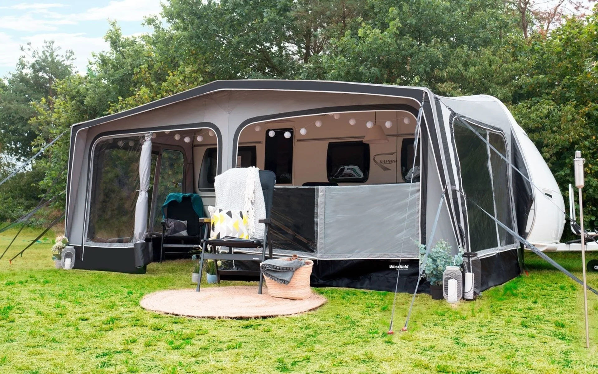 Westfield Pluto 10 XL aufblasbares Reisevorzelt 595 x 300 cm