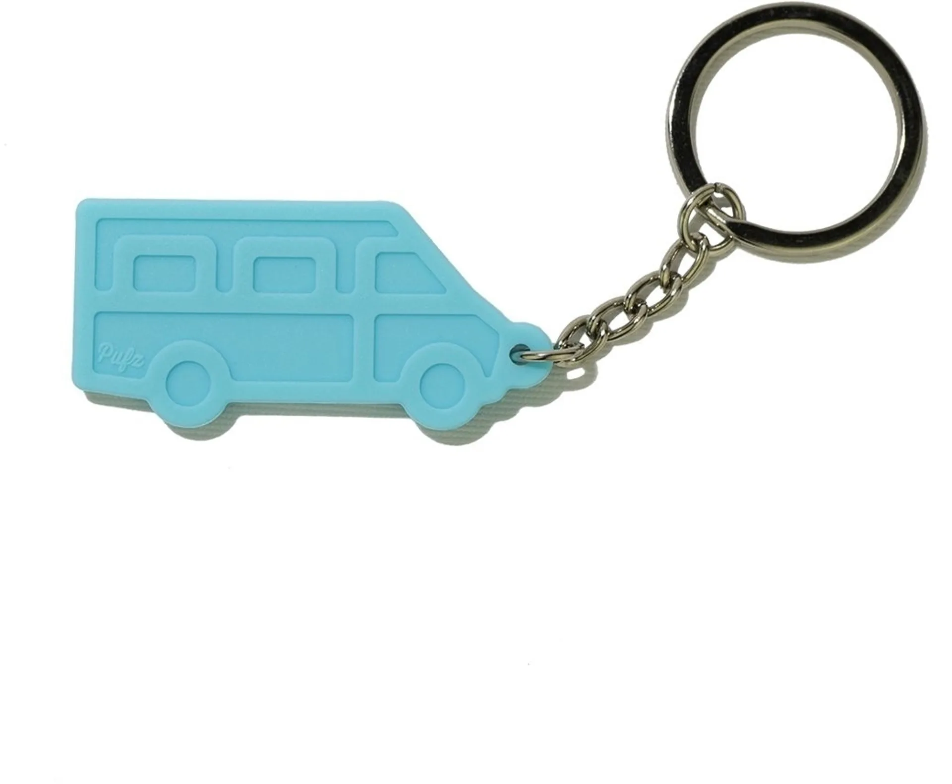 Pufz : porte-clés camping-car turquoise