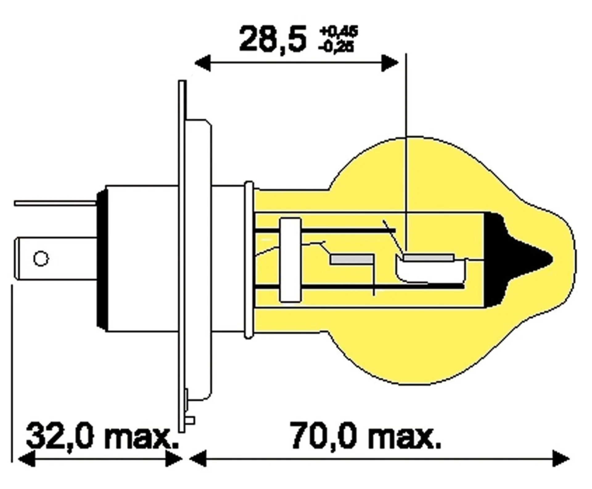 Jahn Glühlampe H4 gelb 12V 60/55W