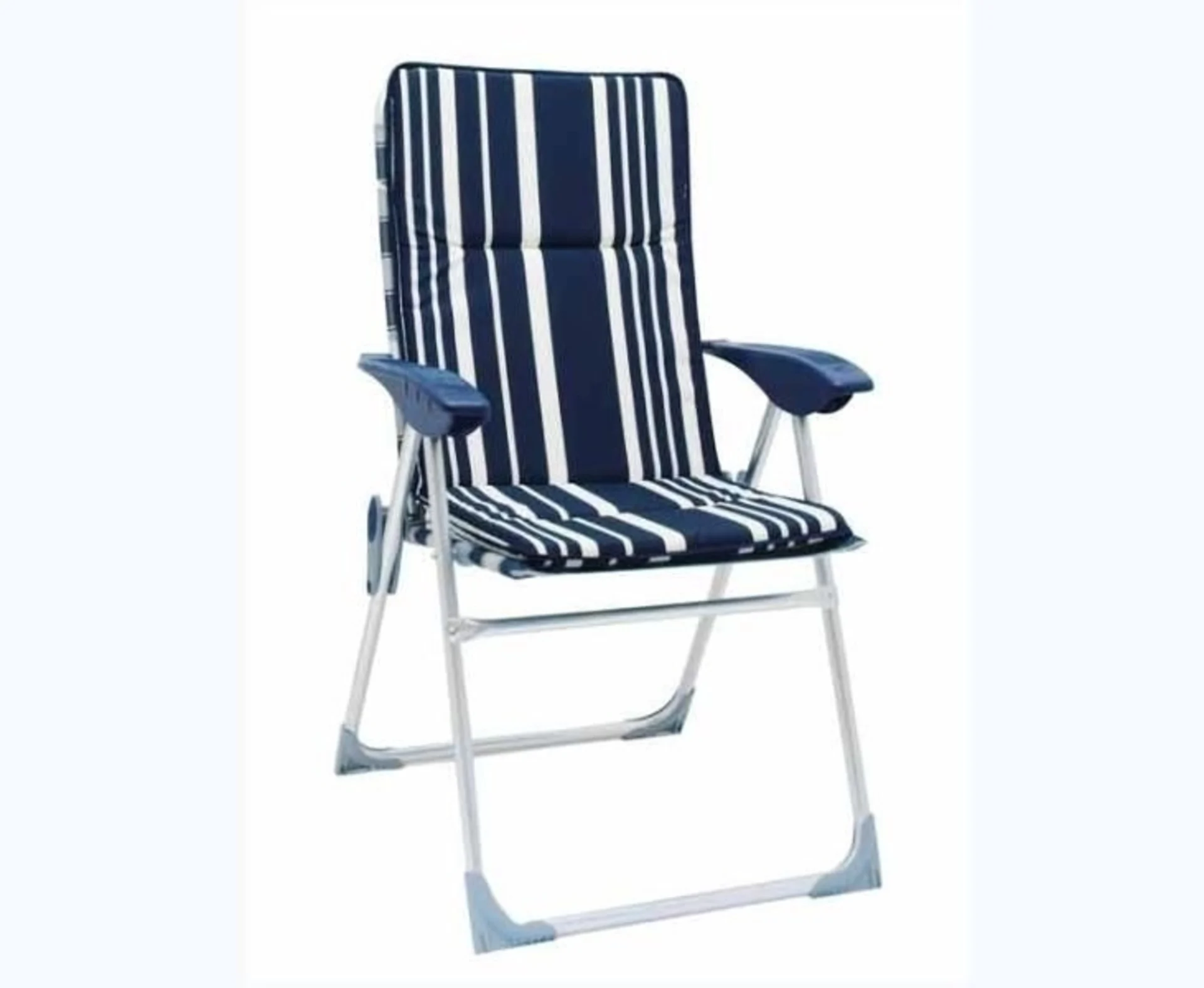 Nizza Stuhlauflage hoch, blau-weiss