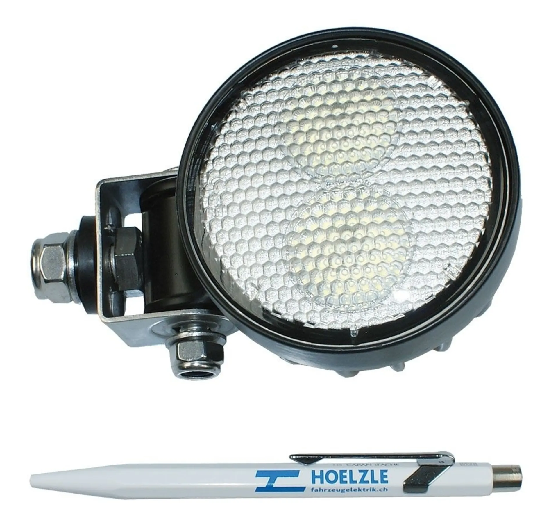 Grote LED-Arbeitsscheinwerfer 12/24 V Deutsch ø 81 mm, 1’800 Lumen, IP69K, 10-48 V, Breitstrahler Grote LED-Arbeitsscheinwerfer 12/24 V Deutsch ø 81 mm, 1’800 Lumen, IP69K, 10-48 V, Breitstrahler