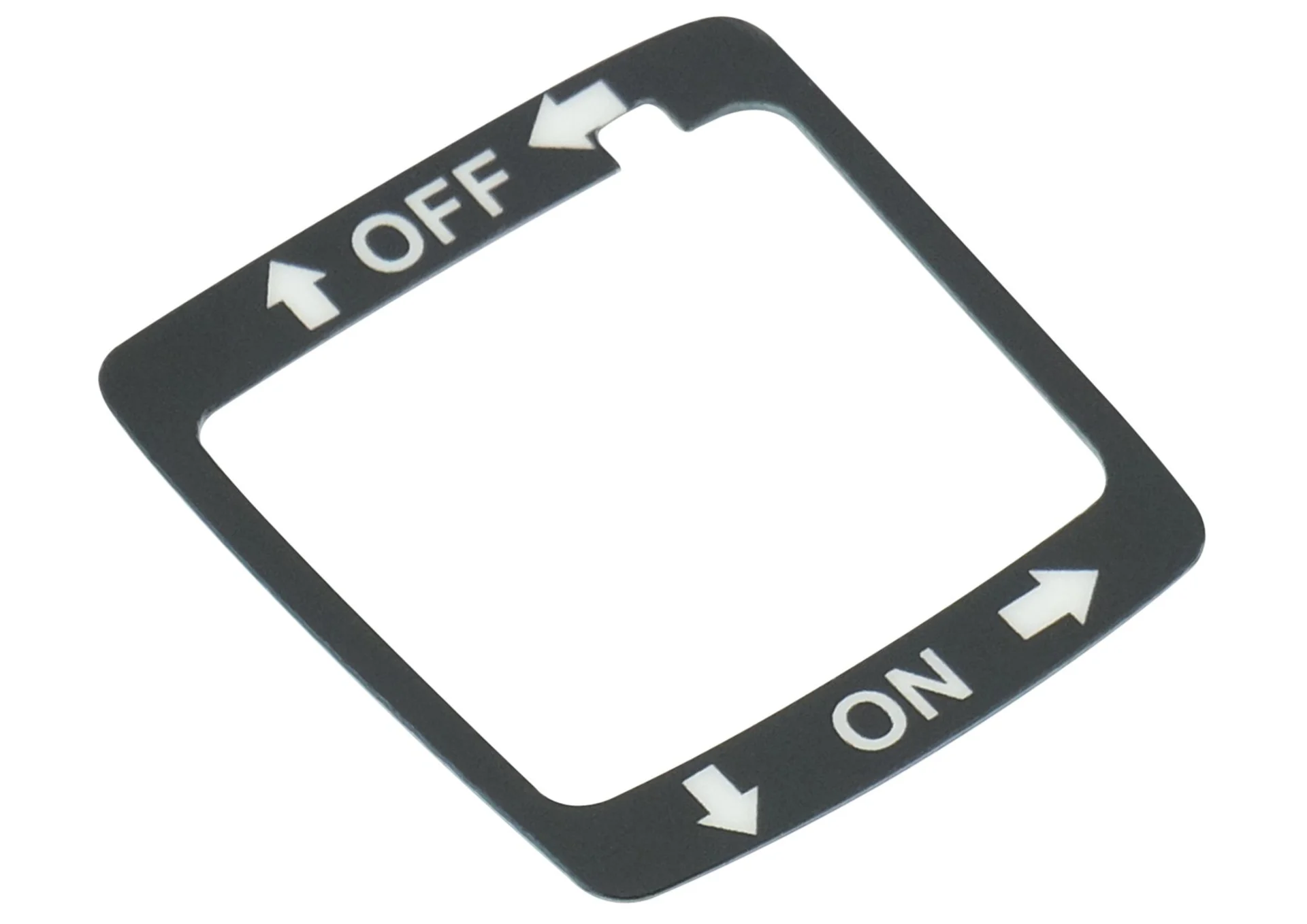 Akerströms Label für Fernbedienung Sesam mit 6 Tasten Label mit 4 Pfeilen und ON/OFF