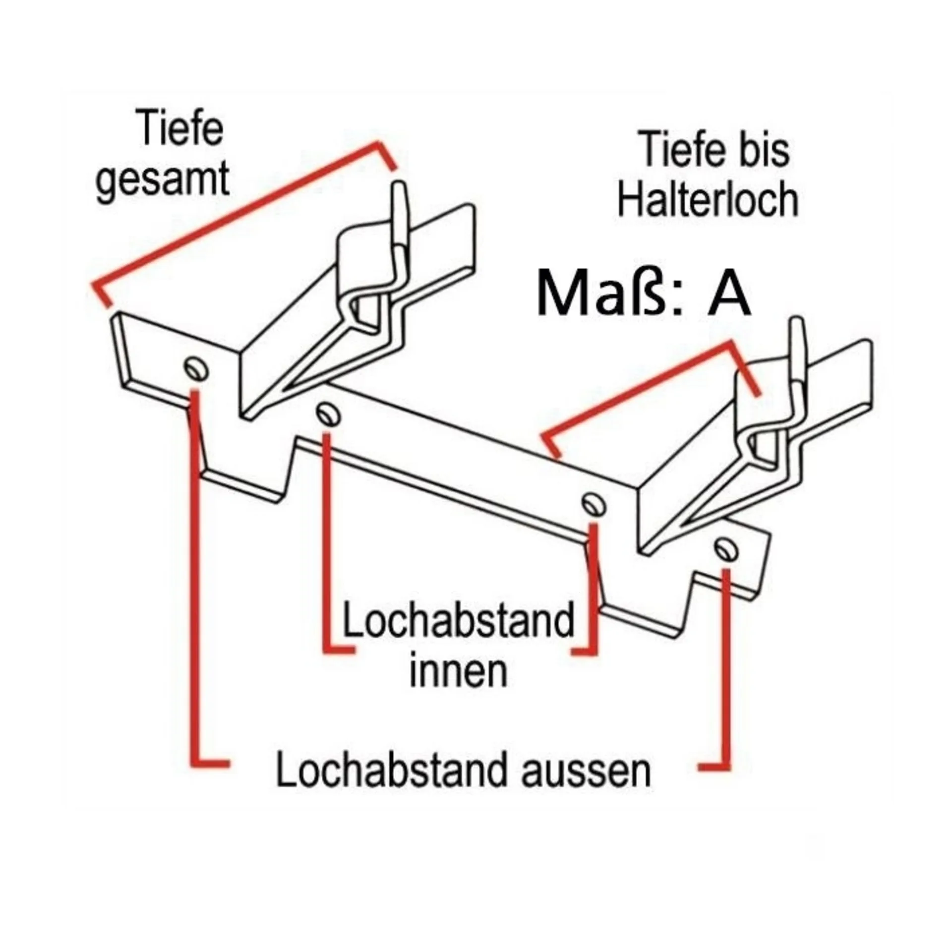 Doppelhalter Standard für 2 Gläser