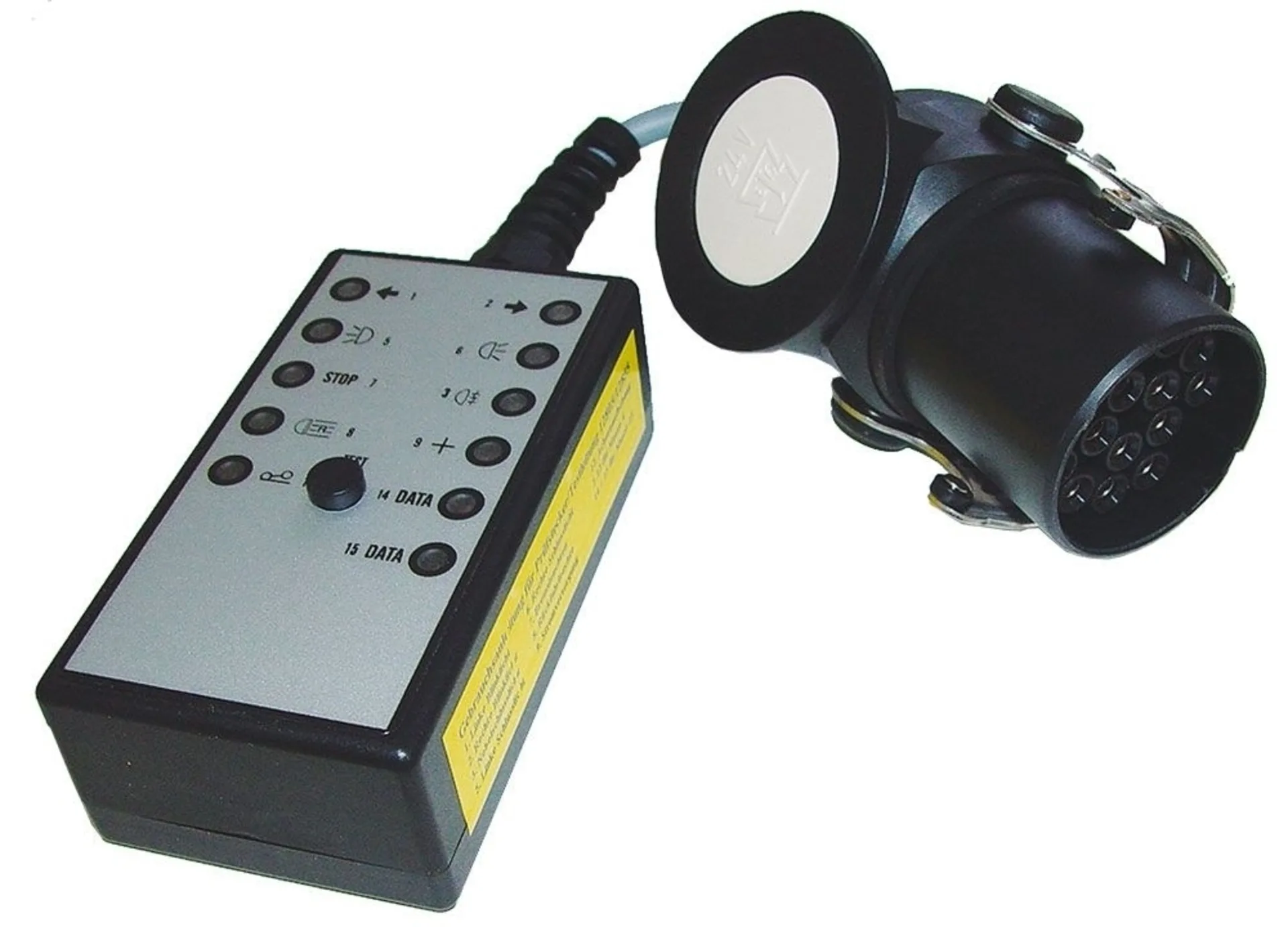 Anhänger-Steckdosen-Tester 15-p.24V 15-Poler *mit Belastung* ISO12098 Anhänger-Steckdosen-Tester 15-p.24V 15-Poler *mit Belastung* ISO12098