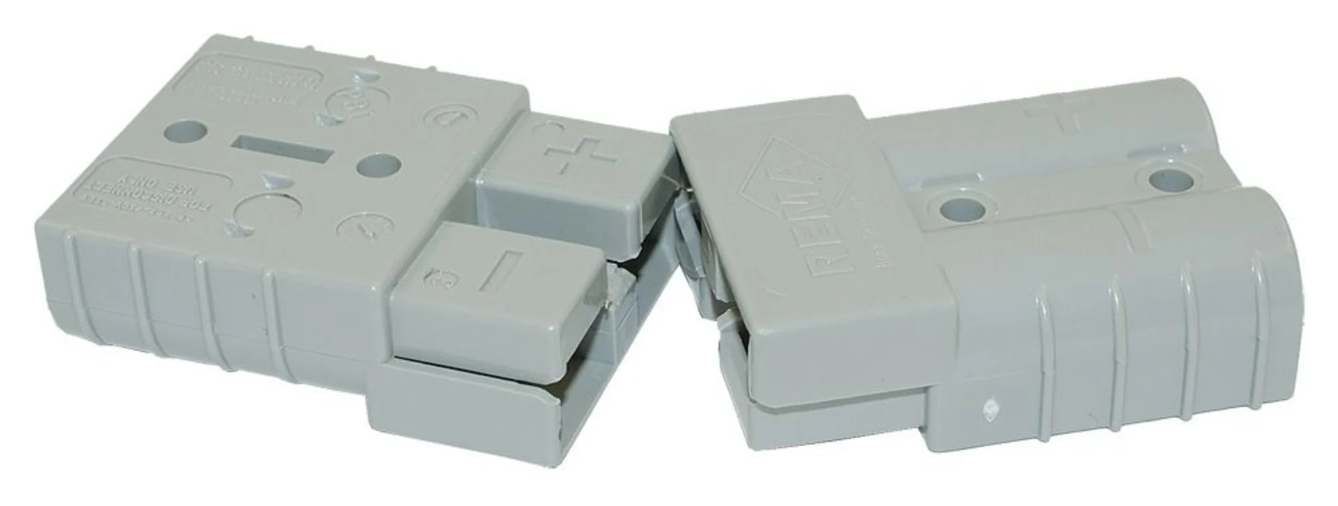1 Stk. Stecker REMA 2-pol 16 mm2 grau 2-pol / 16 mm2 / 50 A / 5 x 3.5 cm 1 Stk. Stecker REMA 2-pol 16 mm2 grau 2-pol / 16 mm2 / 50 A / 5 x 3.5 cm