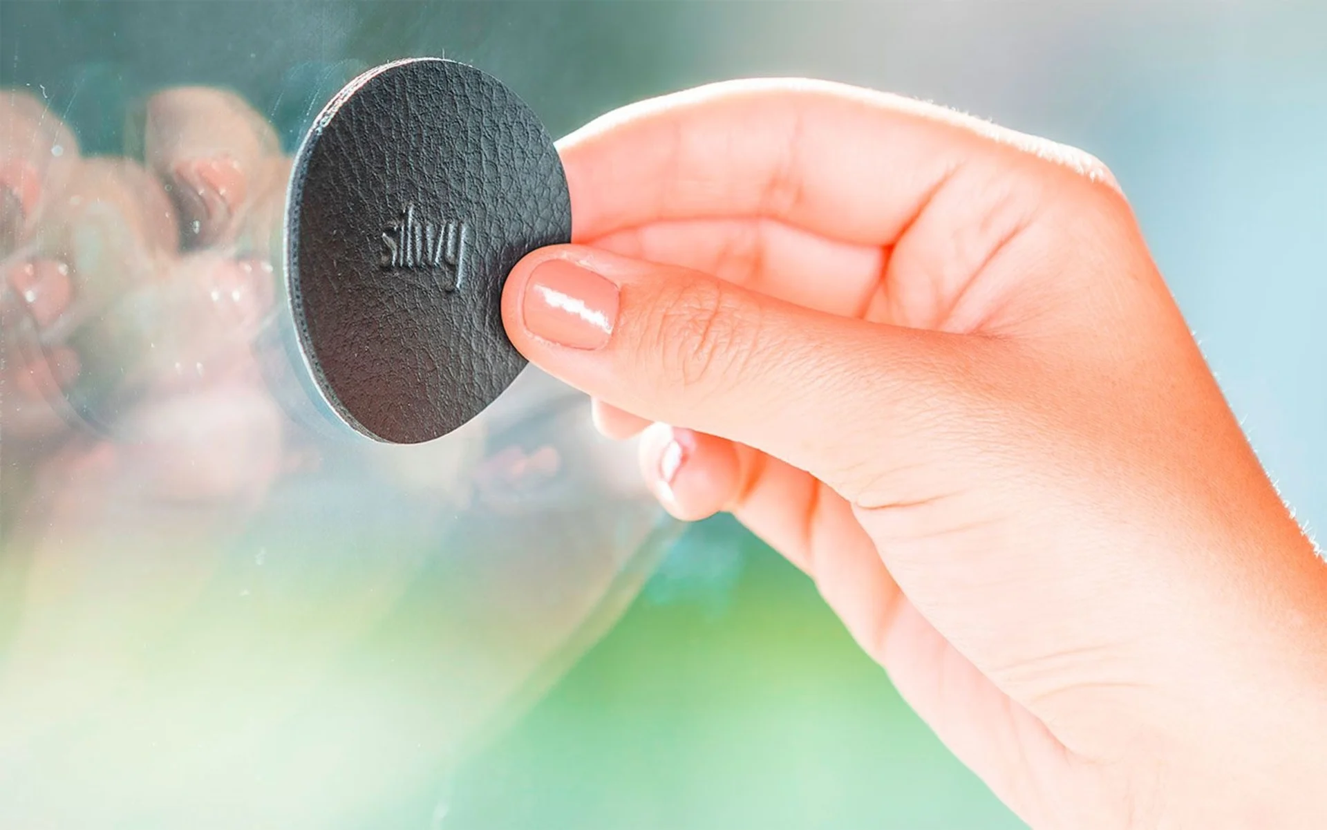 silwy® The One Crochet magnétique en métal y compris le pad nano-gel en métal 7,5 cm 2-pièces noir