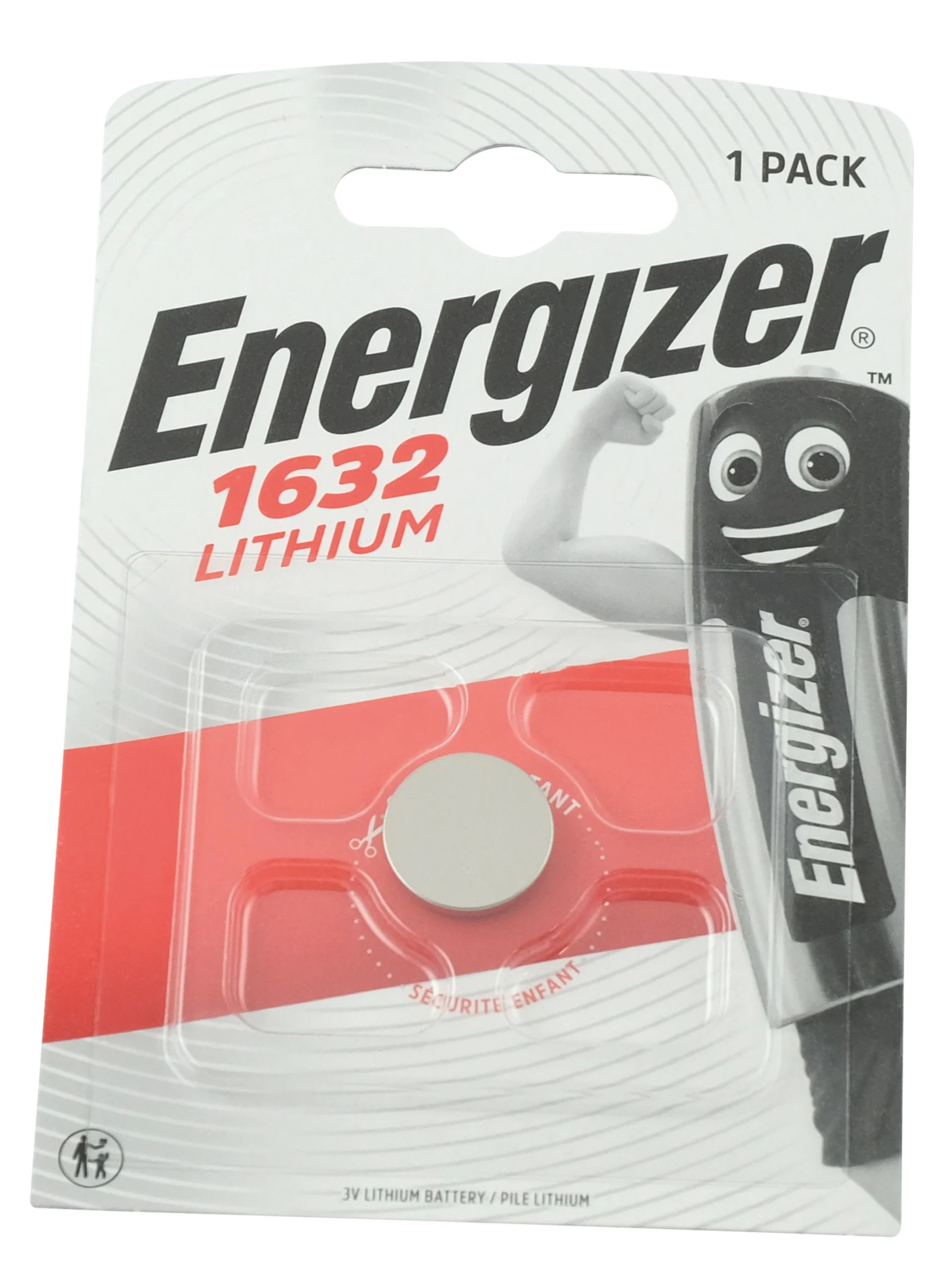 Energizer Knopfzellen-Batterie, Blister mit 1 Stk. Lithium-Batterie 3V ø 16 x 3.2mm