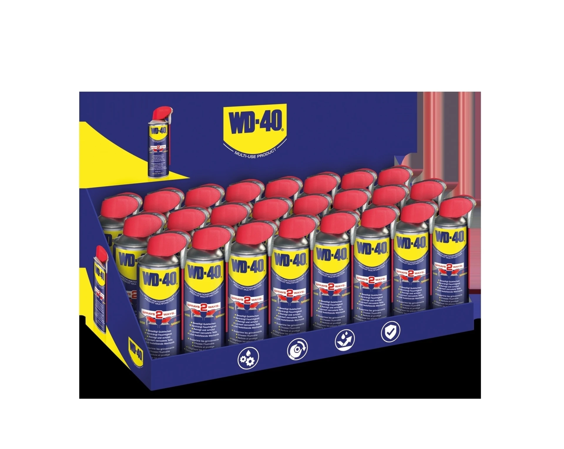 24 x WD-40 Smart Straw Multifunktispray 400 ml Display mit 24 x WD40/SK 400 ml