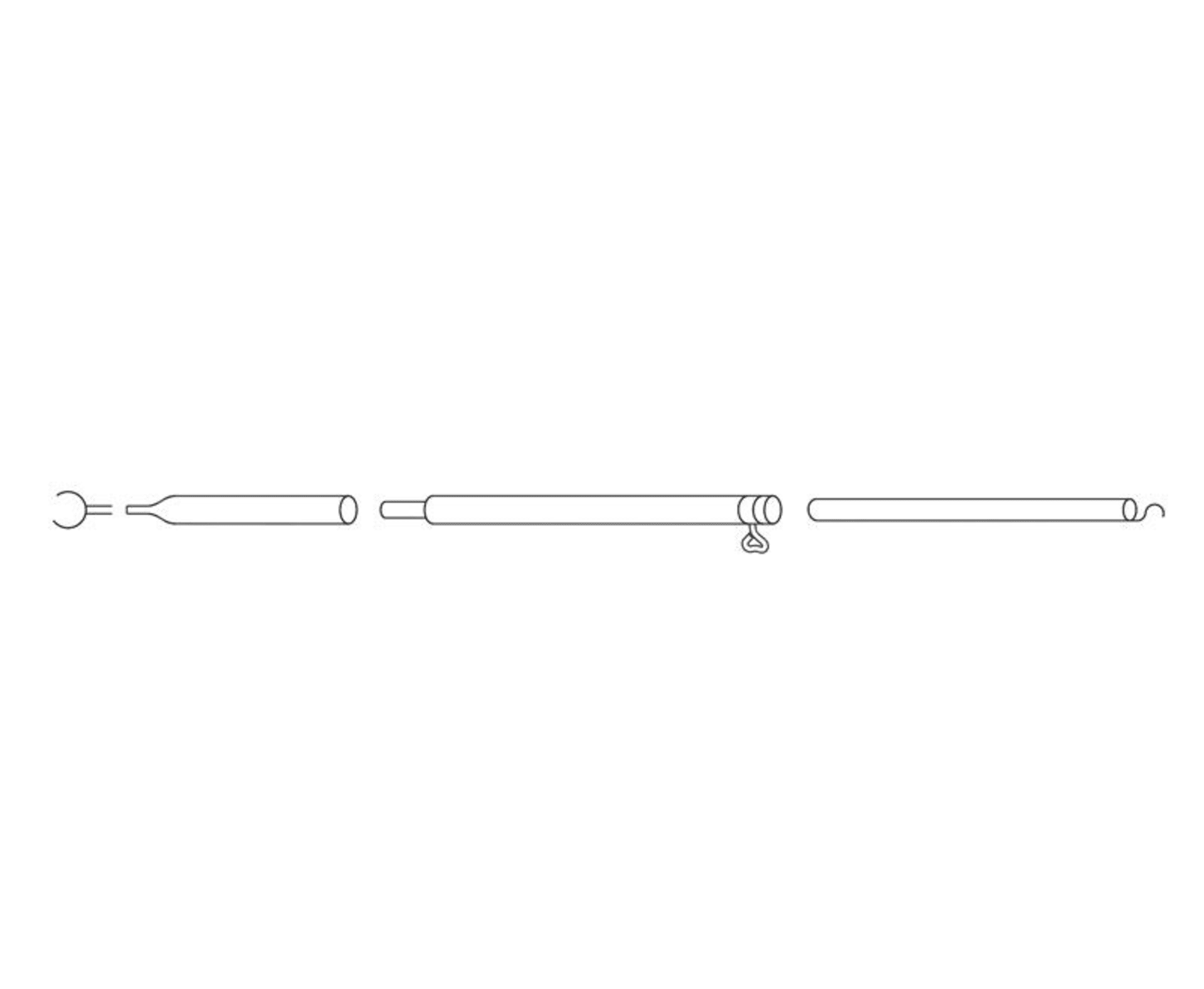Dachhakenstange 170-260 Alum,28mm Haken u. Schelle