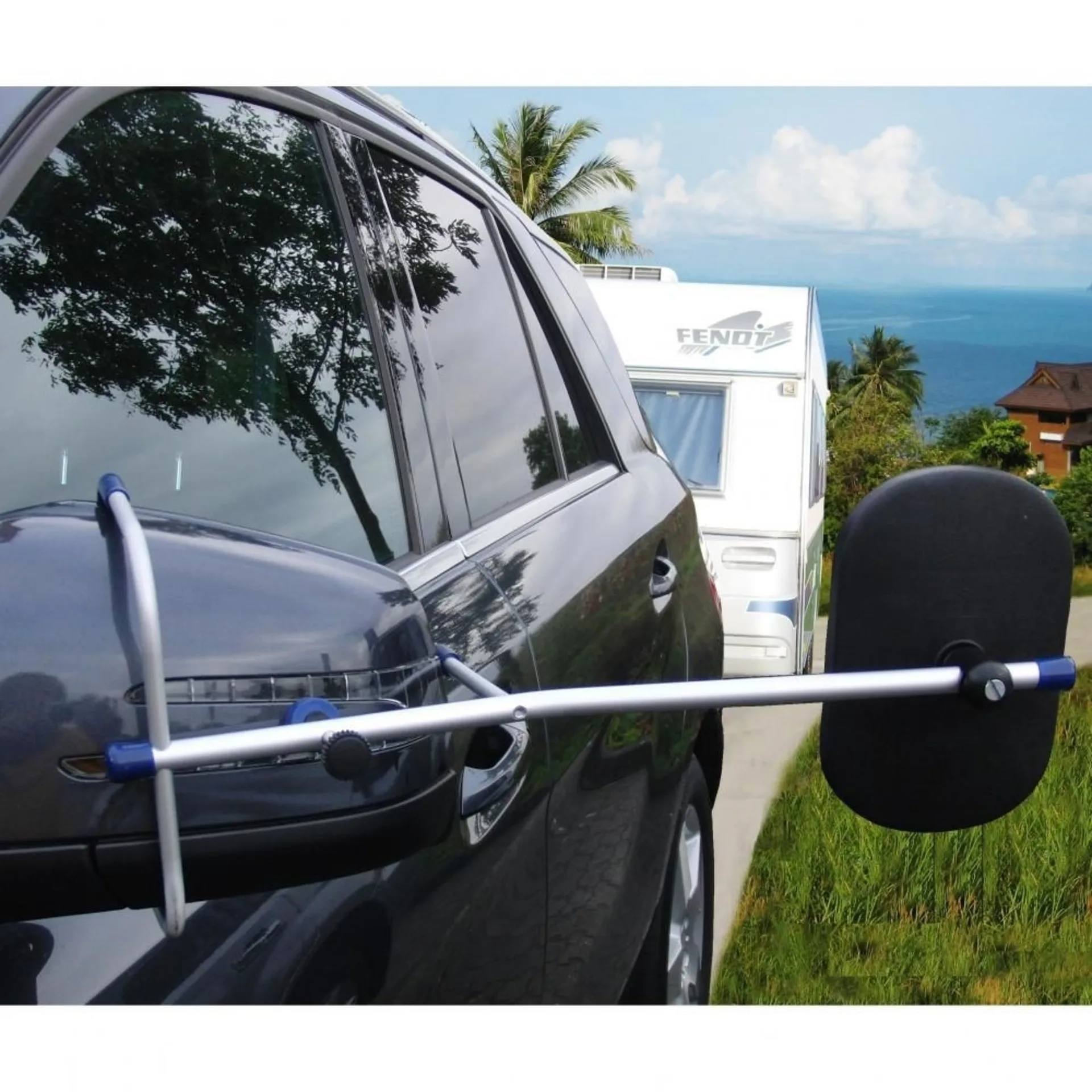 Oppi Rétroviseur de caravane support pour Volvo XC70 Cross Country (2000-2004), XC70 P24 (2007-2016), XC90 (2006-2011)