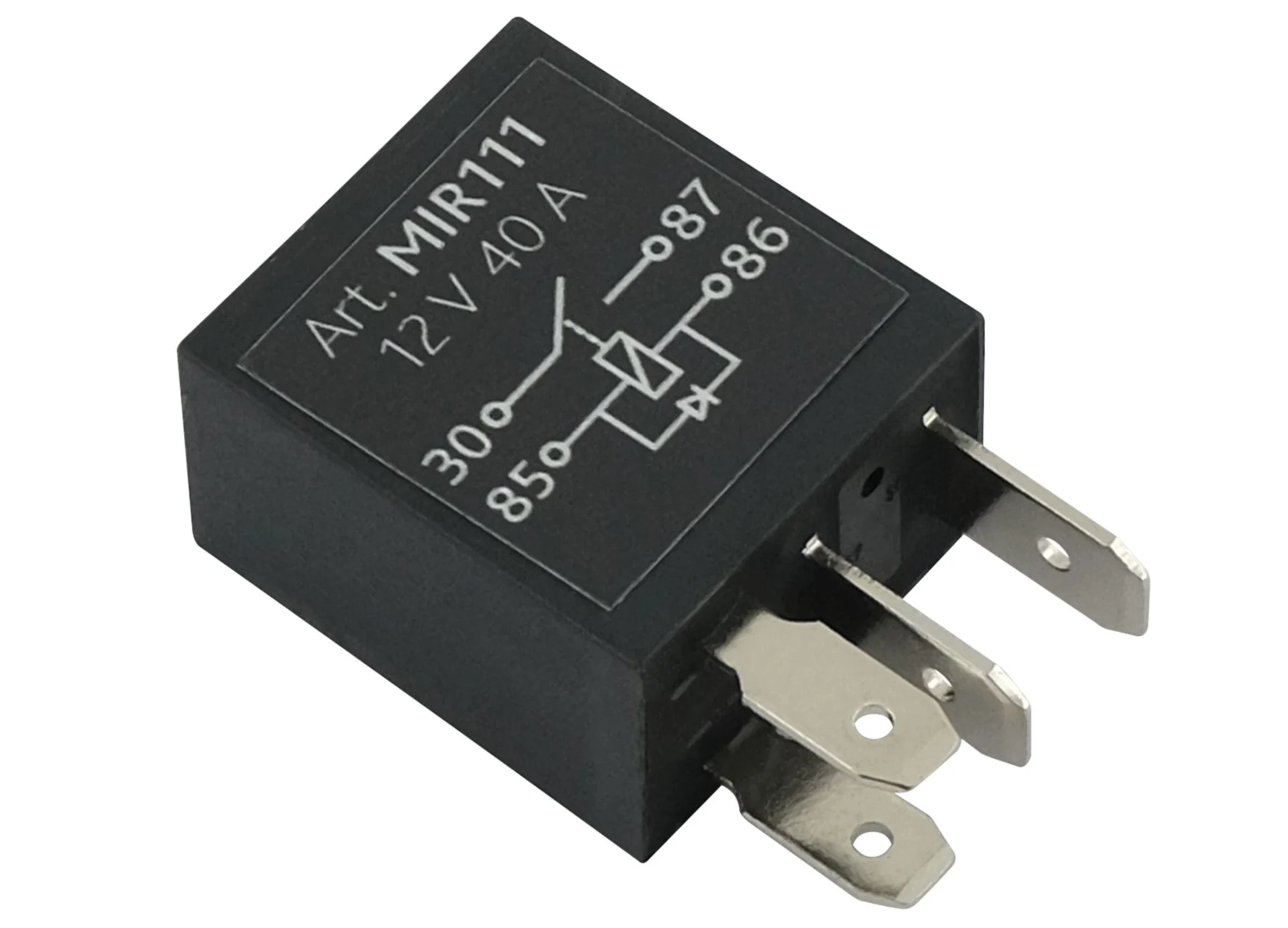 Micro-Relais 12 V 40 A, mit Diode Schliesser 0 - 1 *wasserdicht*