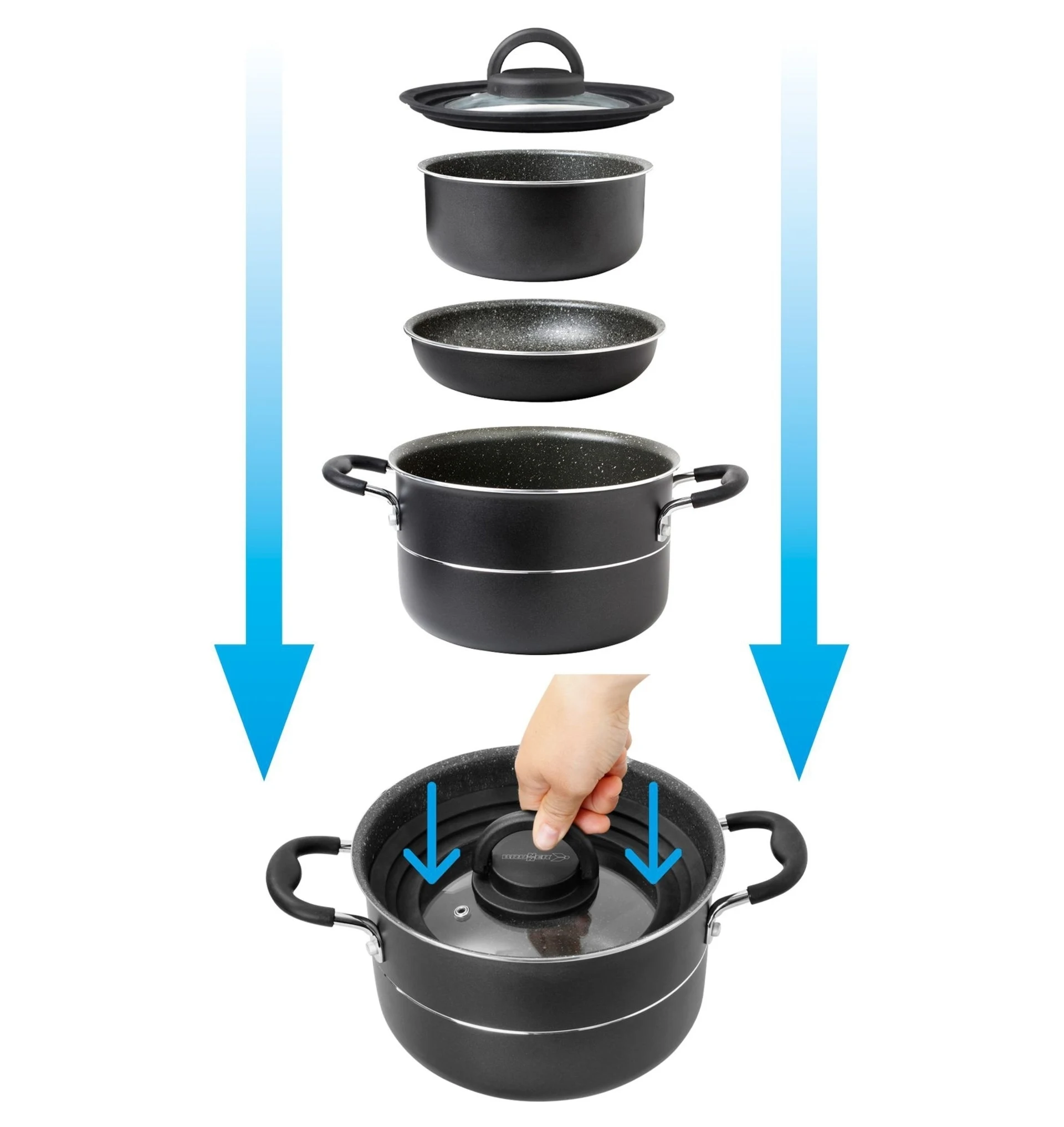 Brunner Ø 24 cm Pirate Vacublock Kochtopfset 8-tlg.