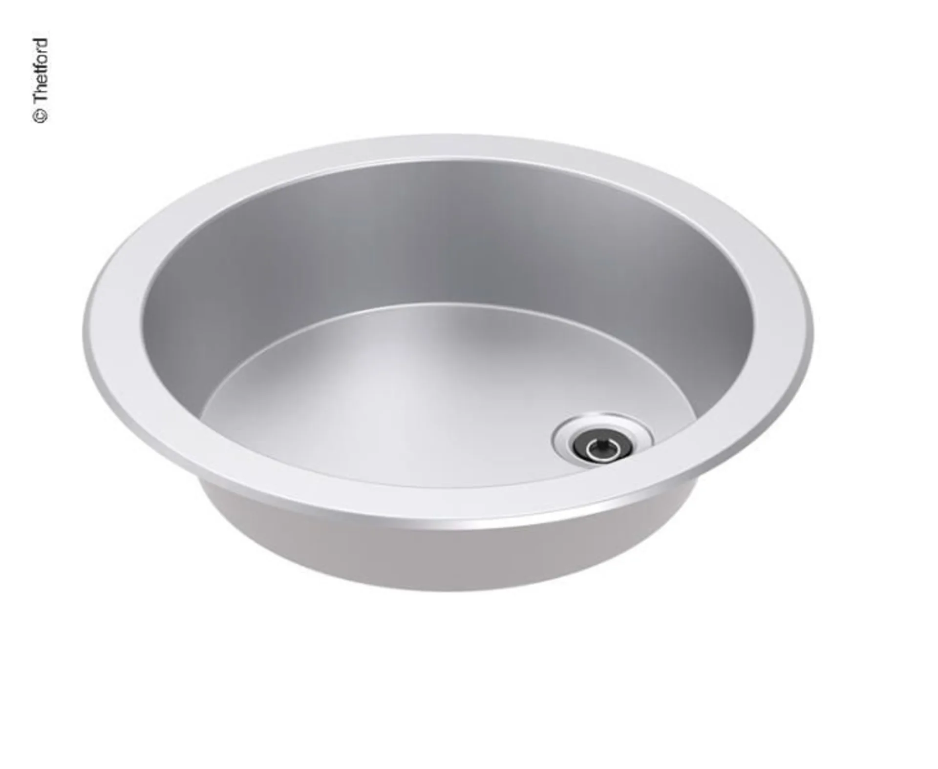 Edelstahl Spülbecken rund Ø461 x H127mm, 12.9L - Thetford Series 23