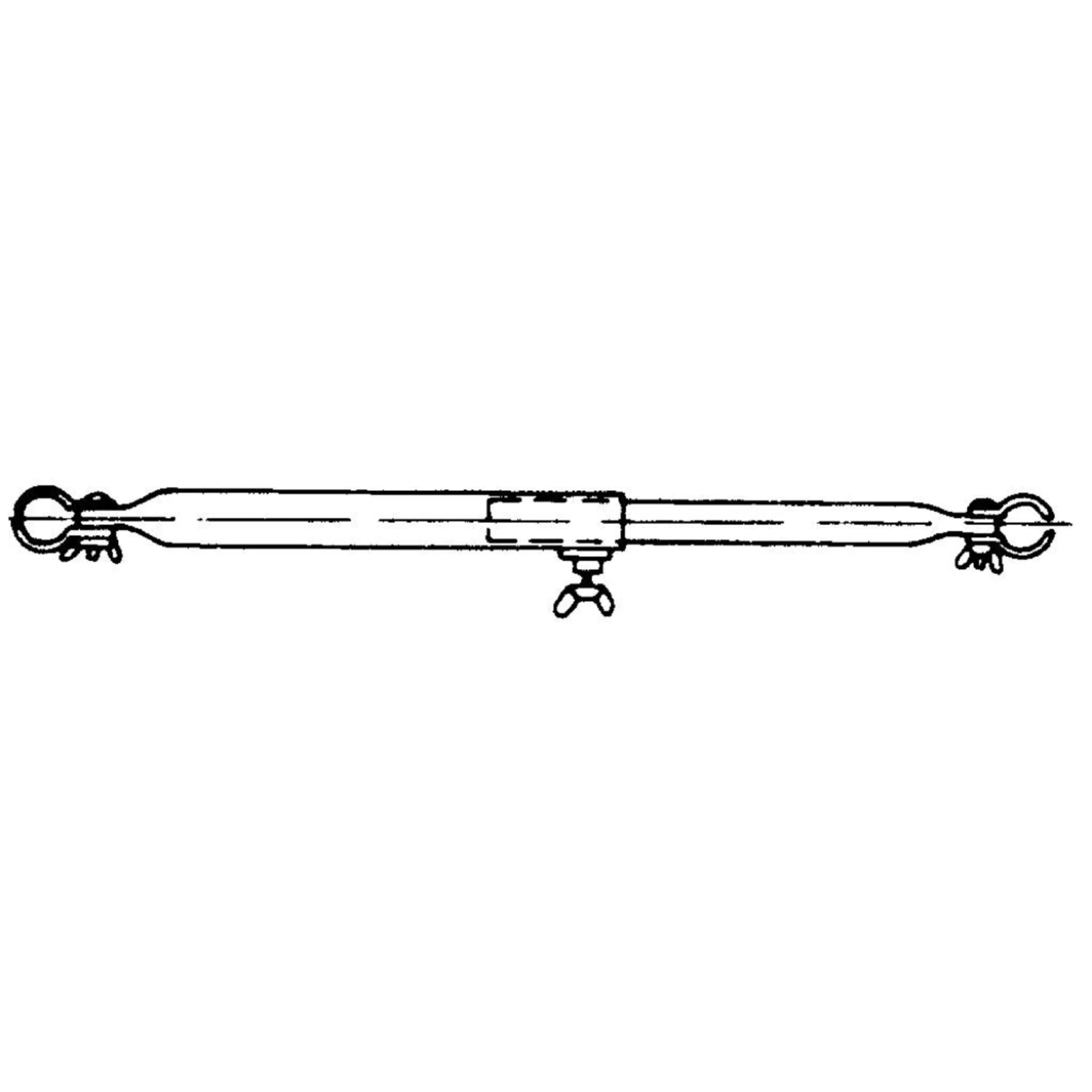 Barre de toit en aluminium 28/170-260 cm avec 2 colliers de serrage