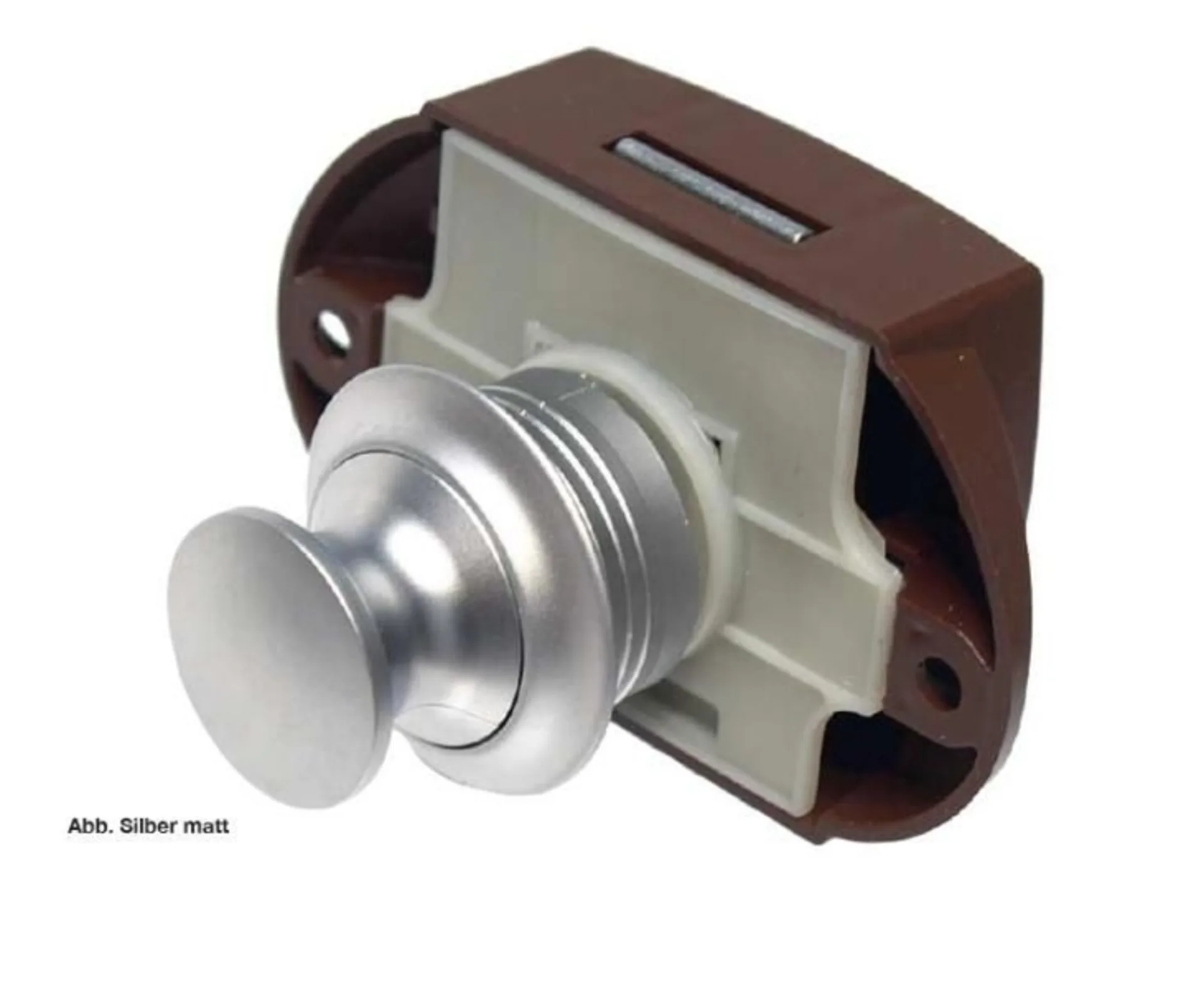 Quadratische Push Lock Rosette - Chrompoliert für 19 mm Holzstärke