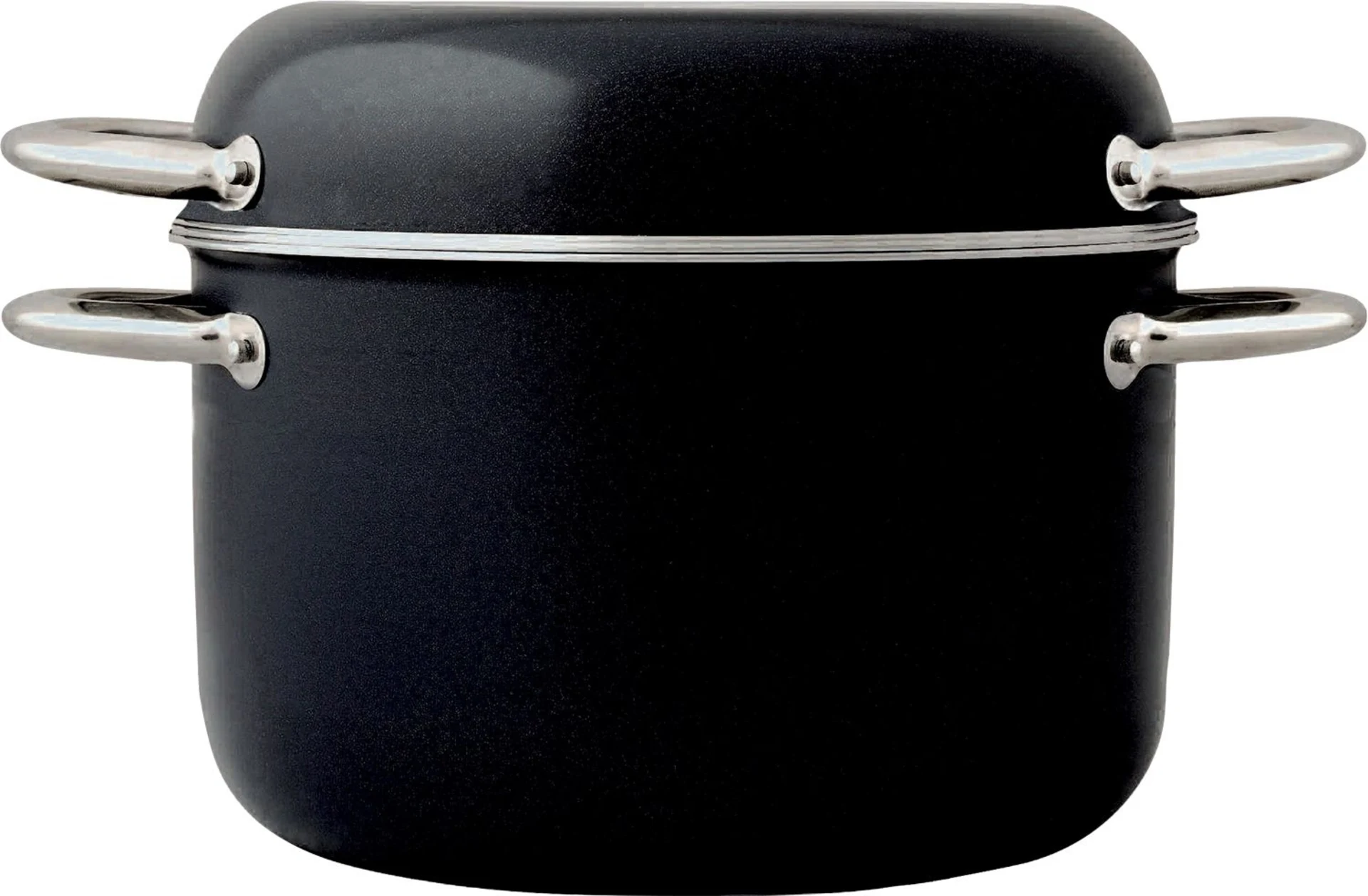 Berger Set de casseroles en aluminium empilable bleu 9 pièces noir
