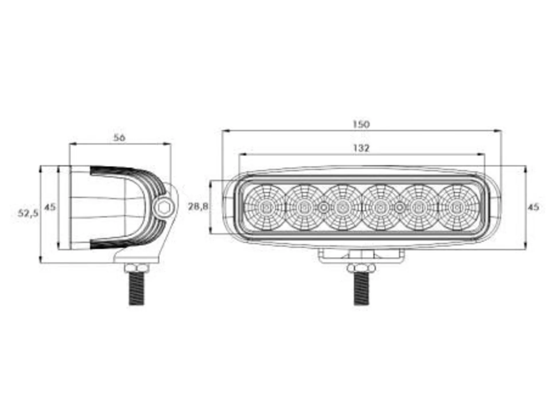 Voyant LED de travail et de recul 12/24 V ADR
