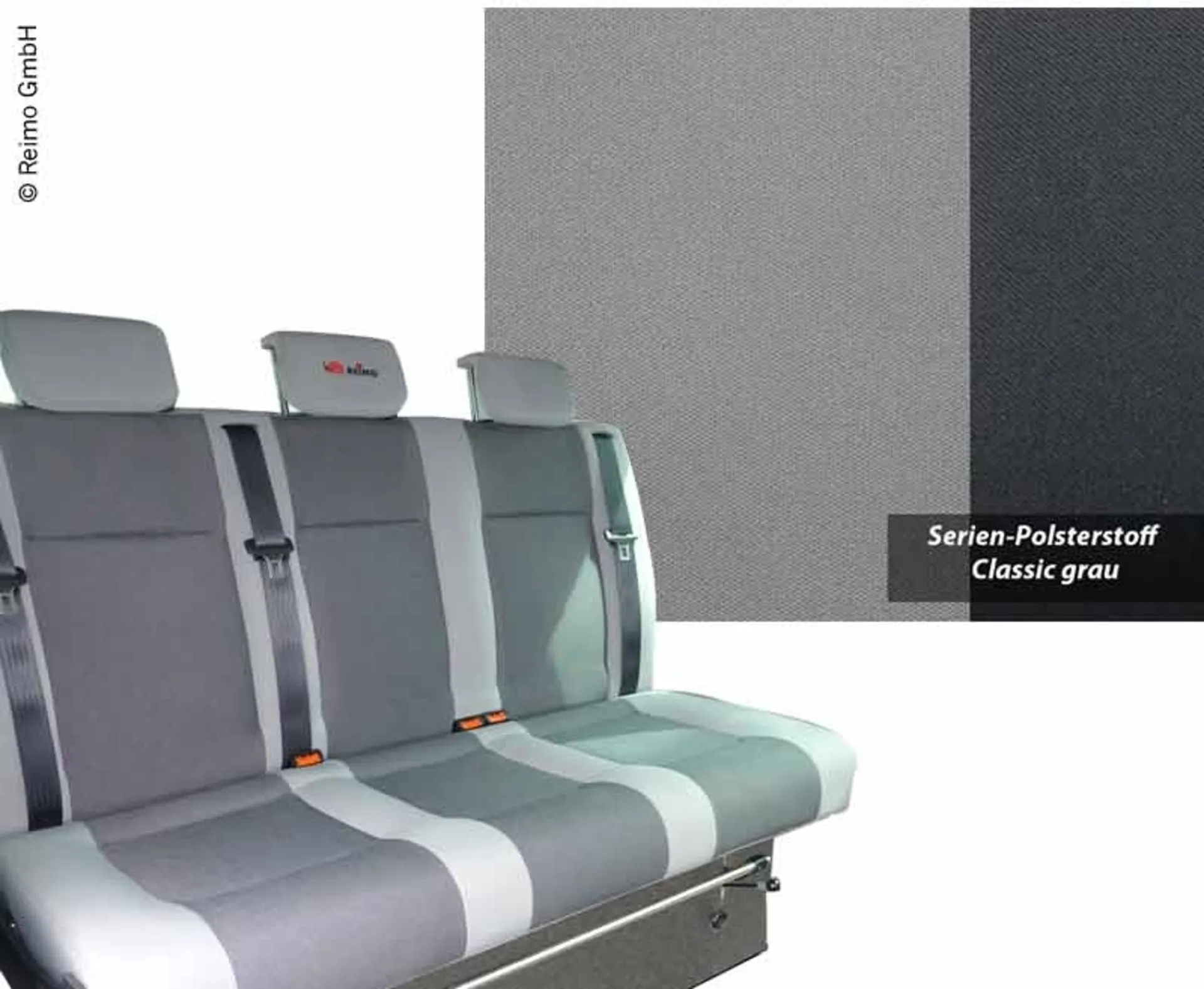 Banquette-lit VWT6/5 V3100 taille 14, fixe, 3 places, revêtement Classic gris bicolore, isolante