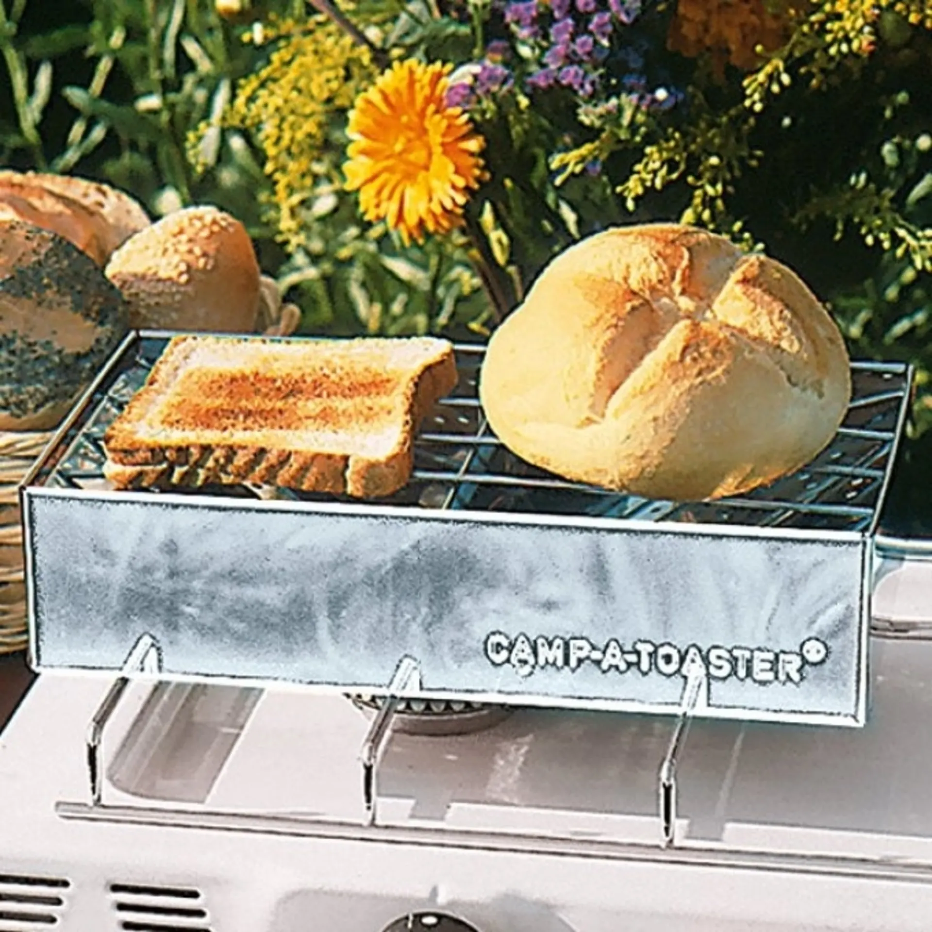 Camp-A-Toaster Grille-pain en acier inoxydable pour réchaud à gaz