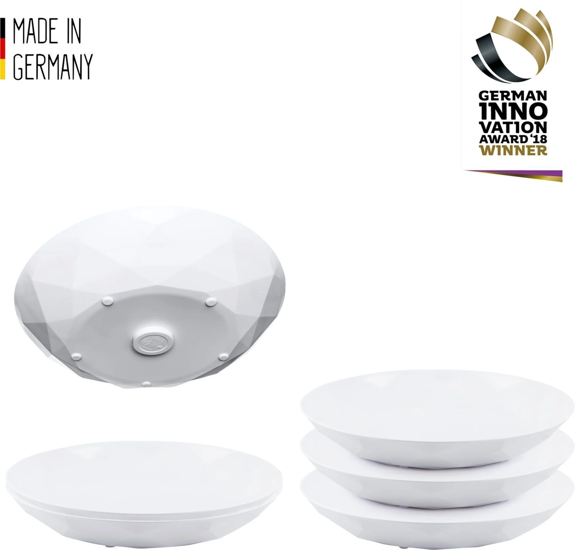 silwy® Set d'assiettes magnétiques universelles 6 pièces blanc