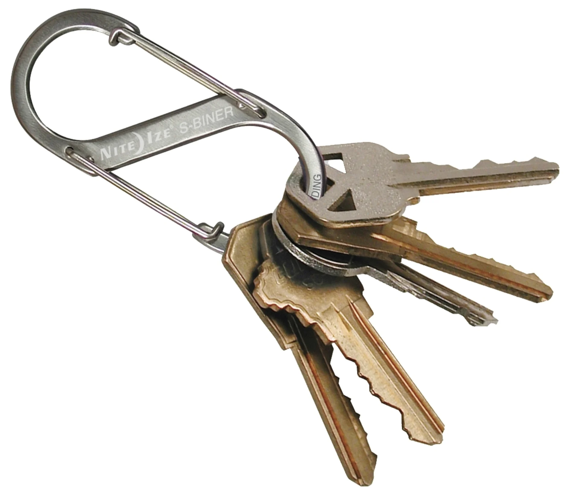 Nite Ize S-Biner Edelstahl Doppelkarabiner Silber