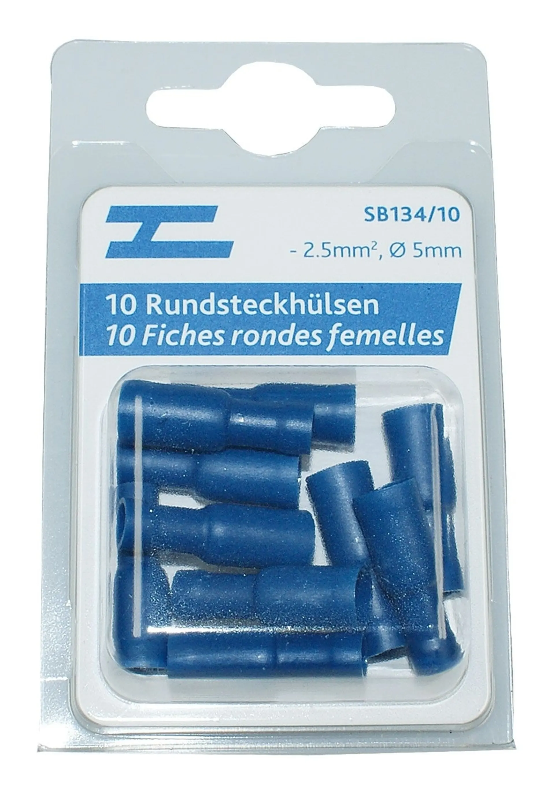 Rundsteckhülsen isoliert ø5mm blau