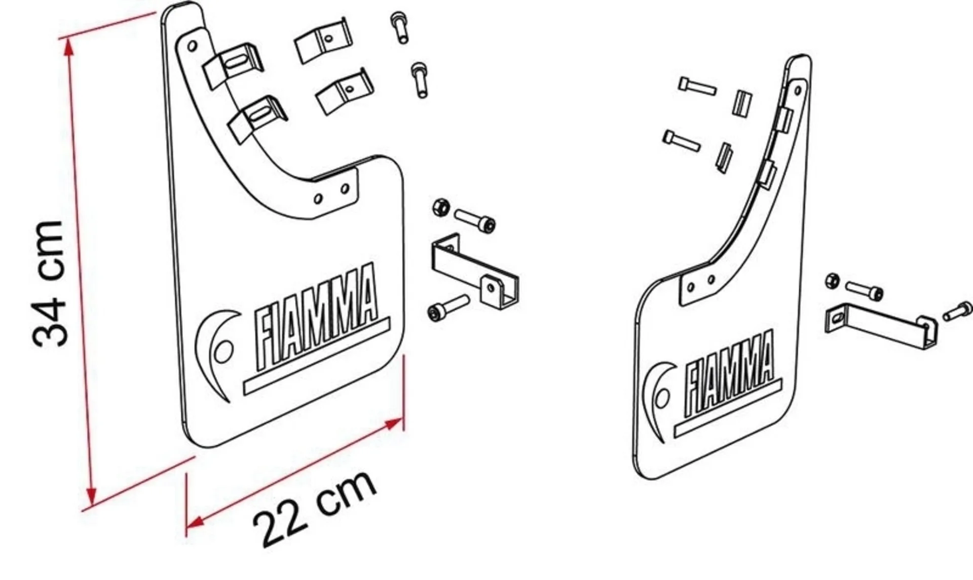 Schmutzfänger für Fiat Ducato ab 06/2006 (vorne, 2 Stück)