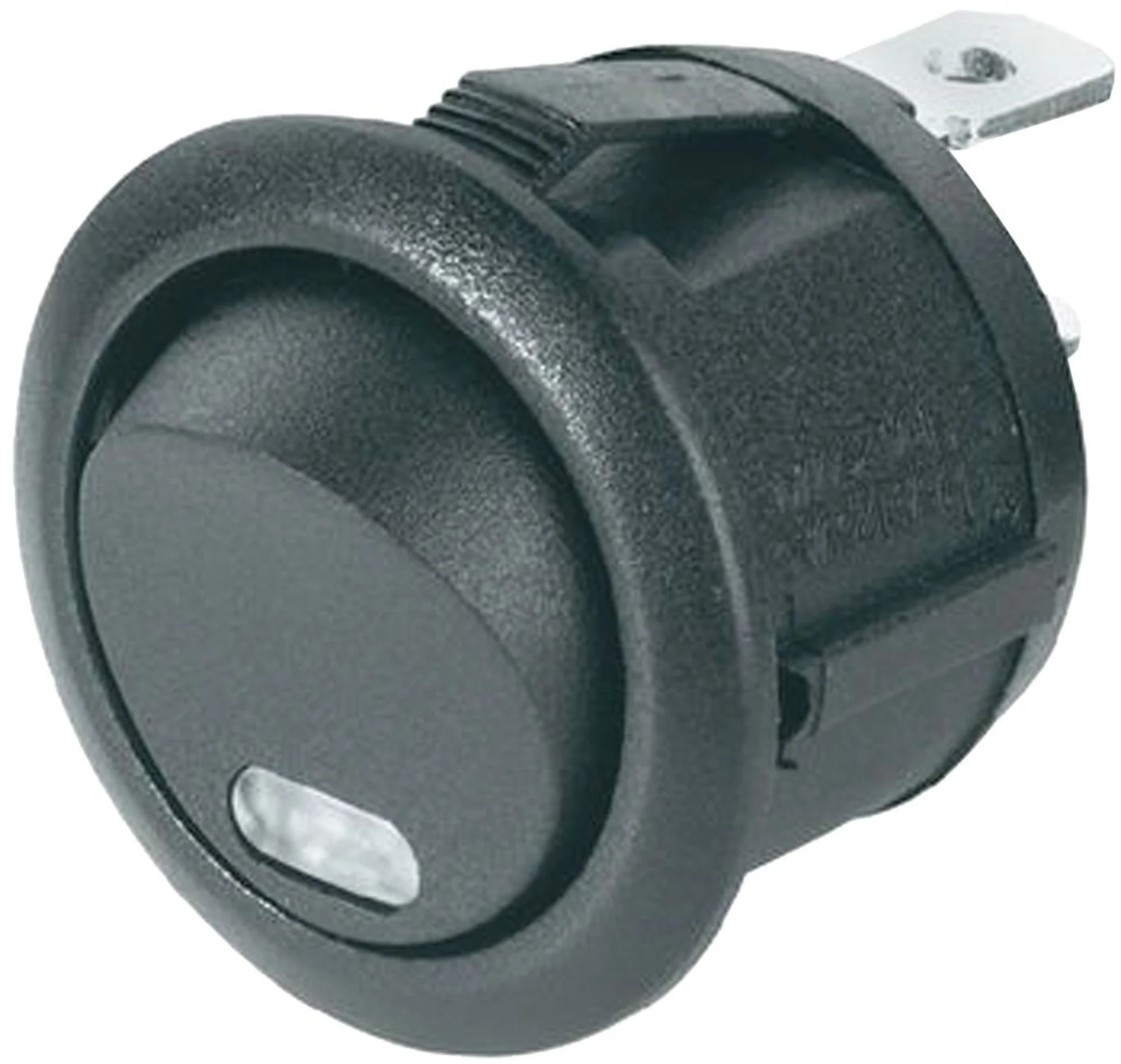 Schalter rund mit LED grün Ein-Aus 12/24V ø 20 x 14mm
