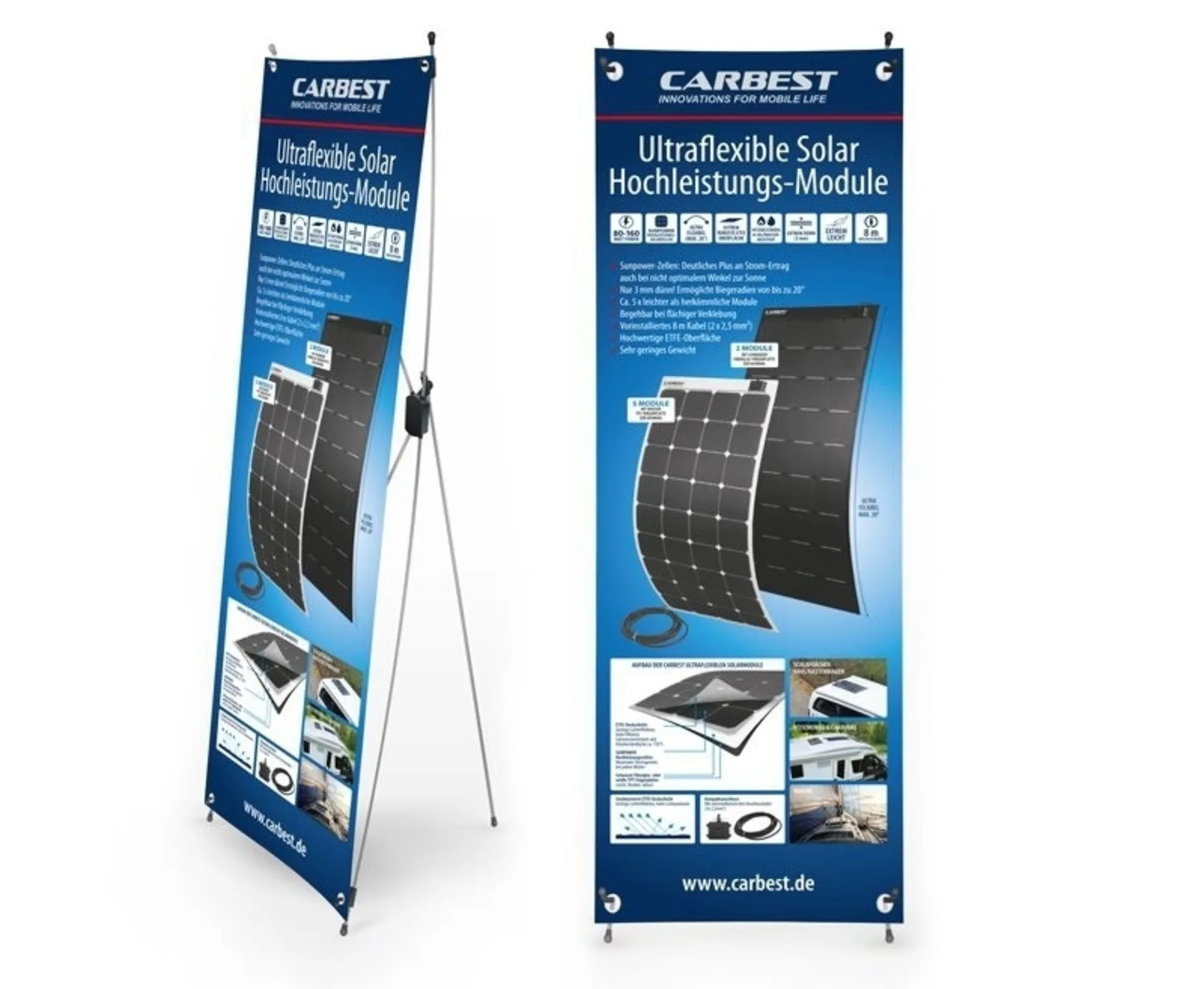 Carbest X-Banner - Panneau solaire - Allemand - 60x180cm