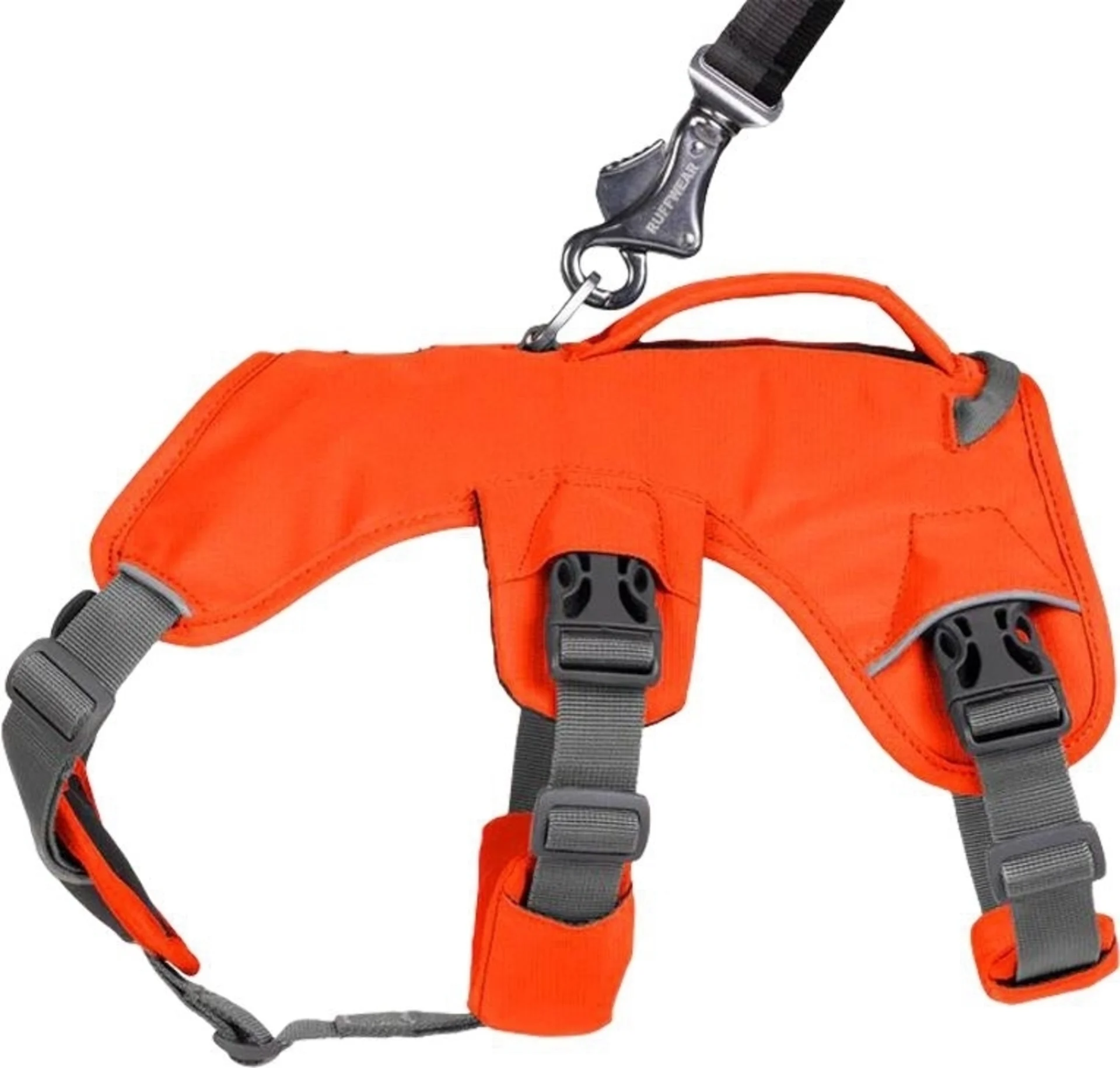 Ruffwear Web Master Hundegeschirr mit Handschlaufe Blaze Orange S