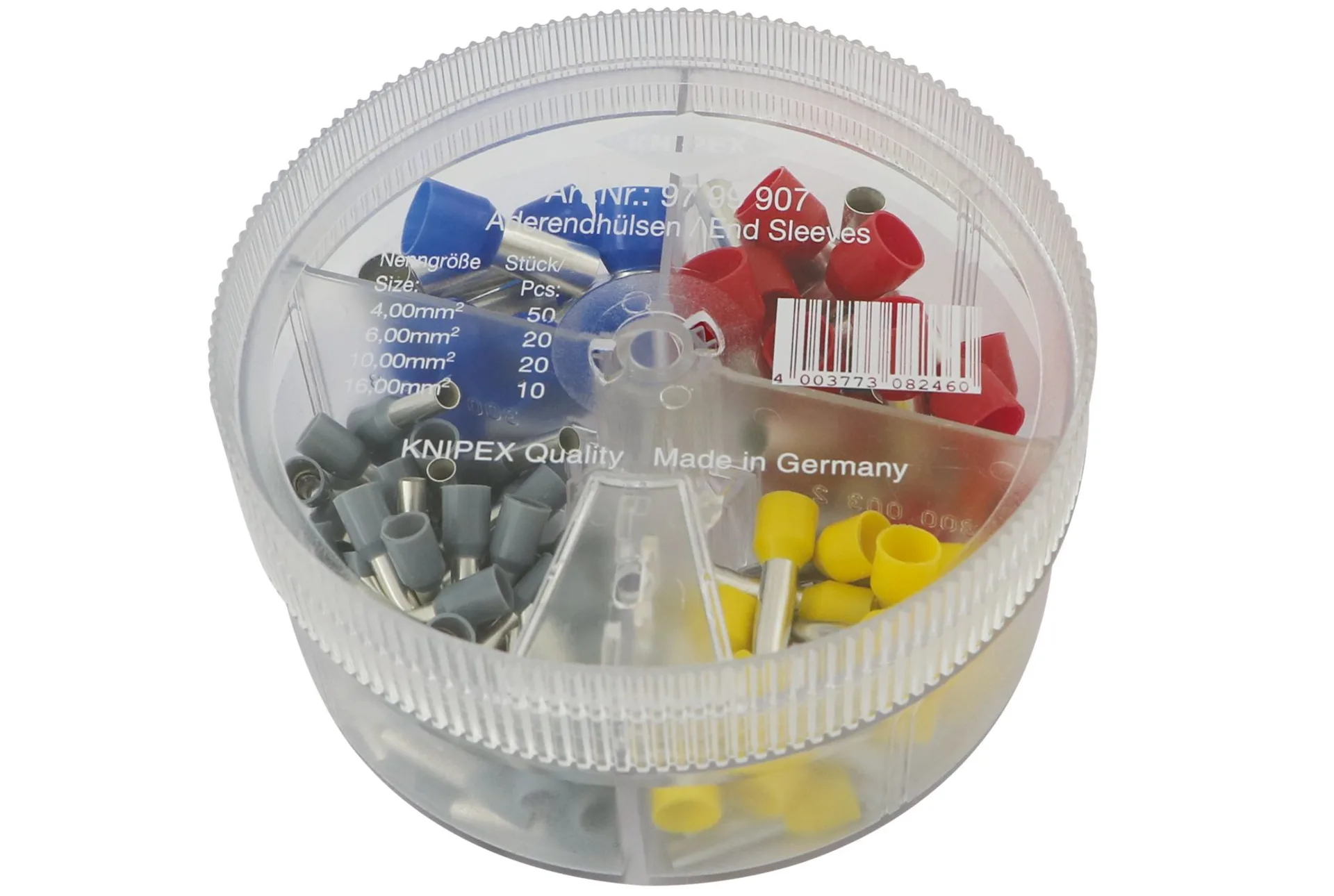 Knipex Sortimentbox -Ader-Endhülsen isoliert 4.0 bis 16.0 mm2