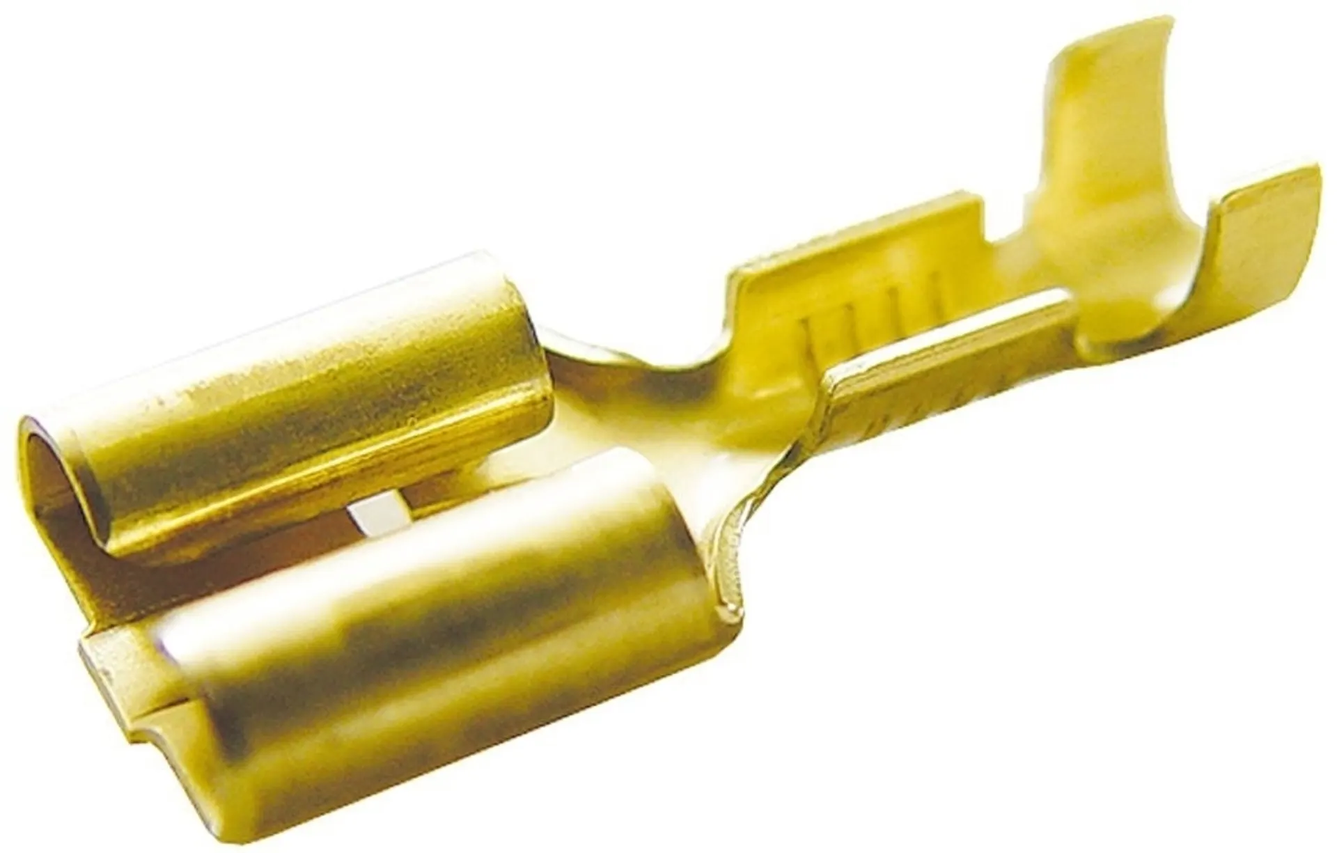 Flachsteckhülsen blank mit Rastnase 6.3 mm